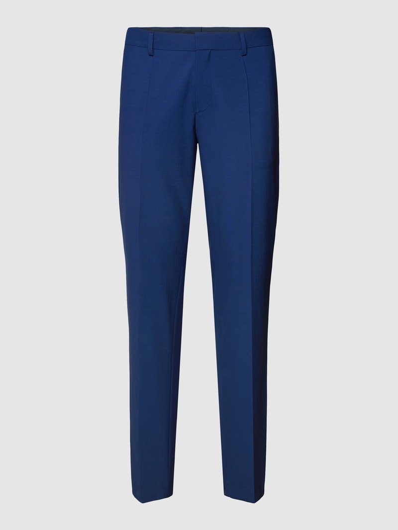 Slim Fit Anzughose aus Schurwoll-Mix Modell 'Genius' in marineblau