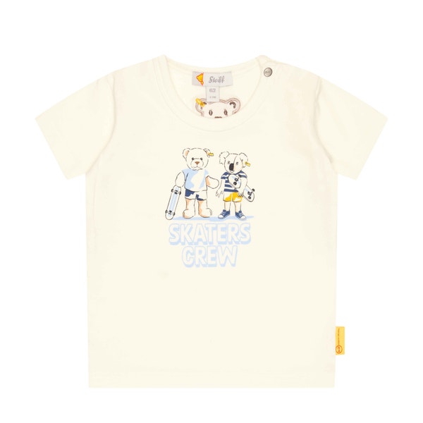 T-Shirt kurzarm, weiß für Jungs
