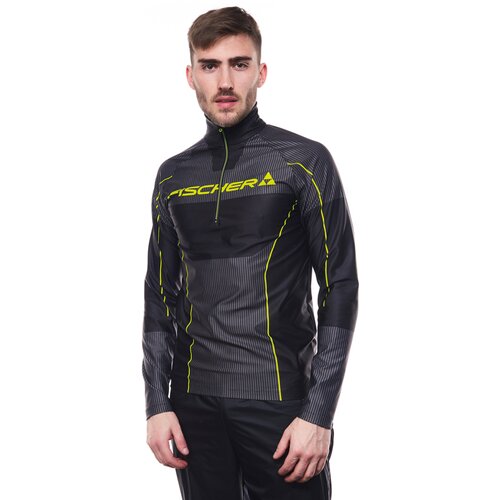 HERREN SWEATSHIRT CROSS SKISHIRT TURTLENECK BLACK