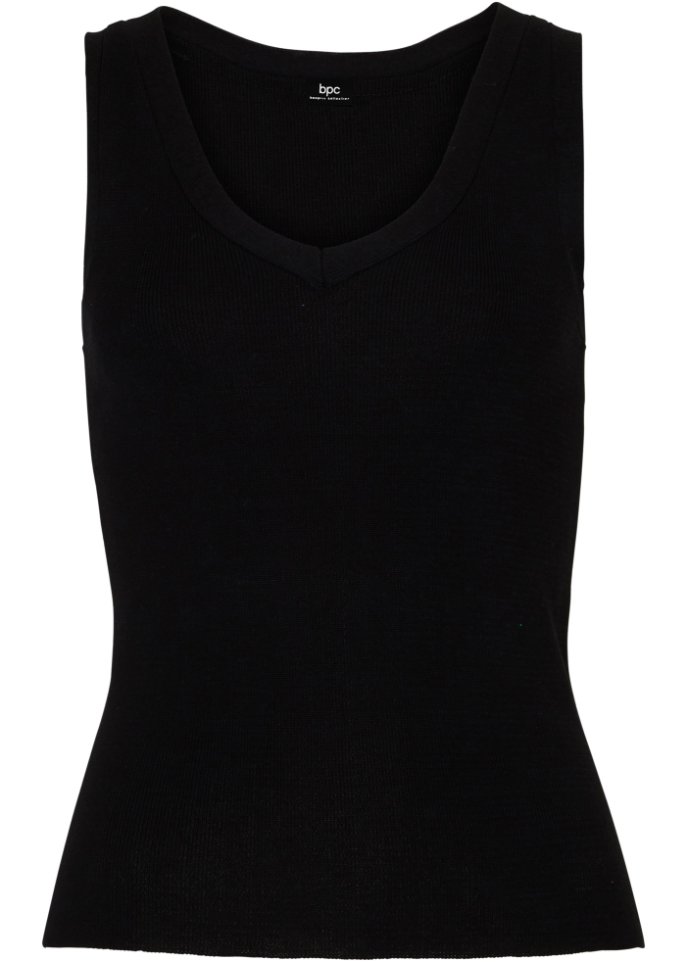 Leichtes Stricktop mit V-Ausschnitt