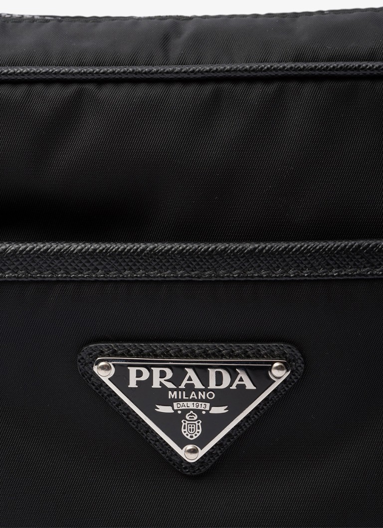 Geantă de umăr Prada Re-Nylon cu detalii din piele