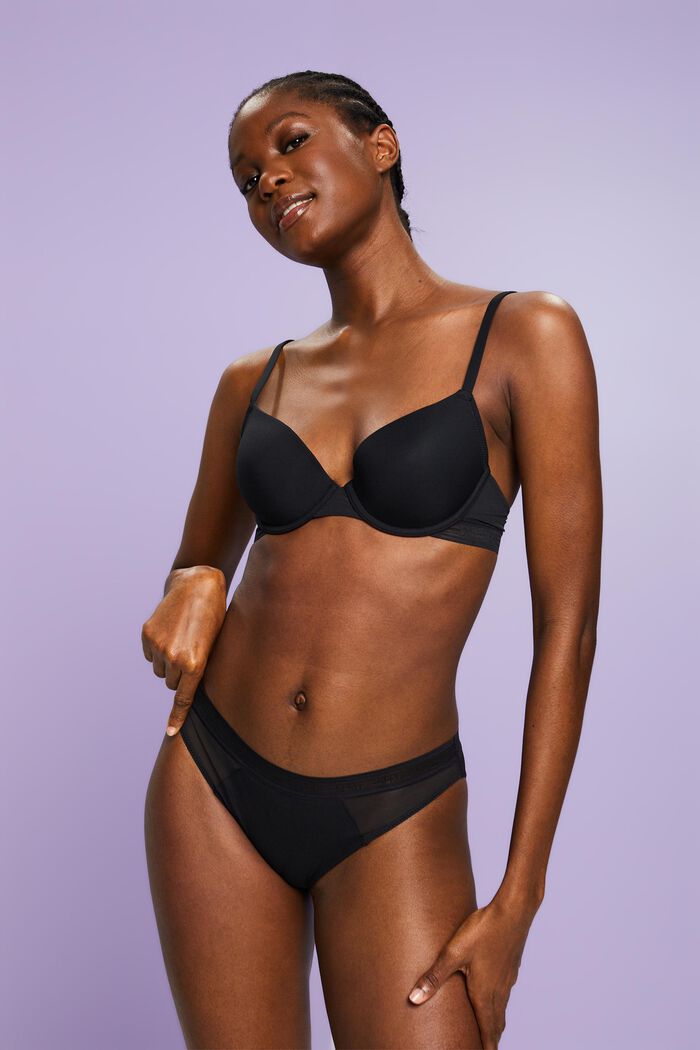 Hipster-Slip aus Mikrofaser mit Mesh und Logo