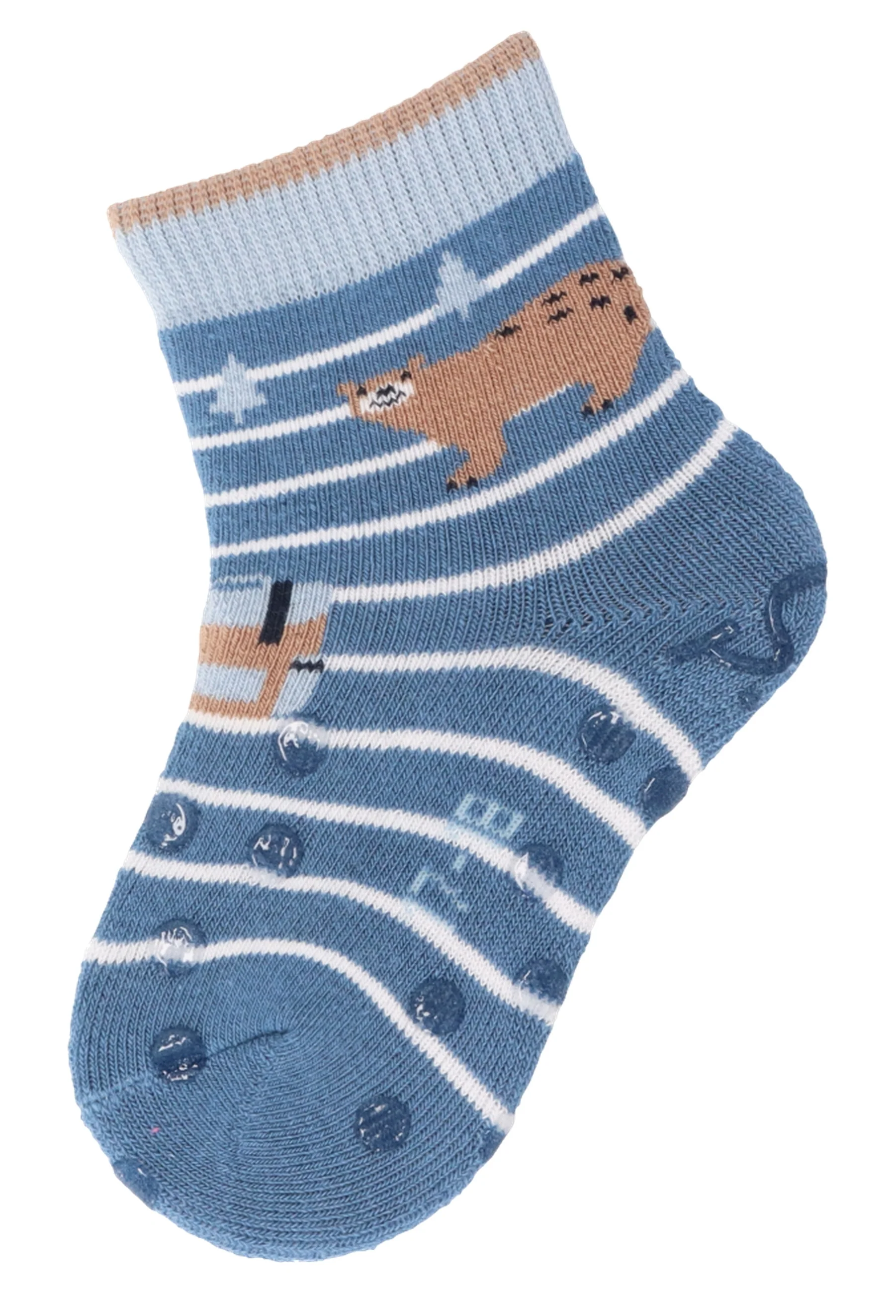 ABS Krabbelsocken im 2er Pack mit Motiv Löwe
