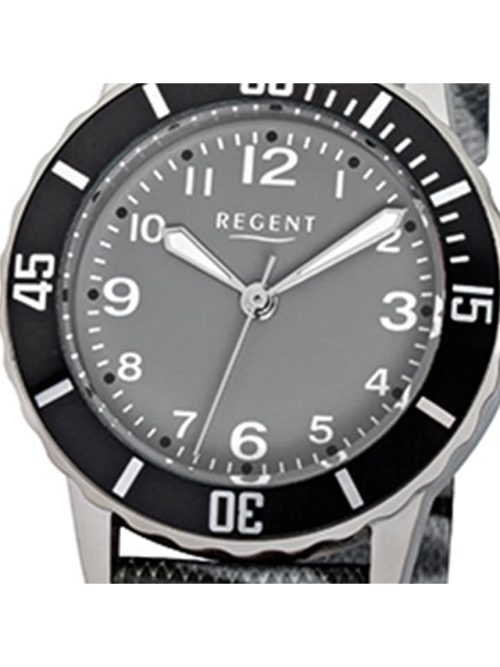 Regent Armbanduhr Regent Kinderuhren grau, schwarz mittel (ca. 32mm) günstig kaufen onesize