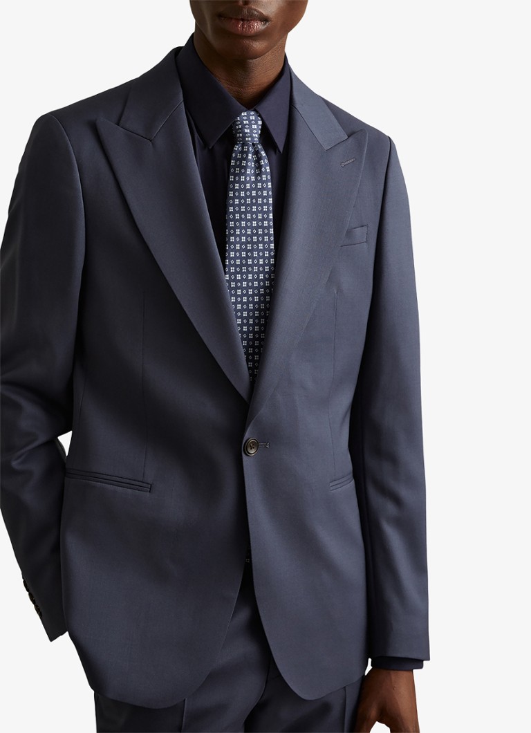 Reiss Cavoli silk tie with graphic print