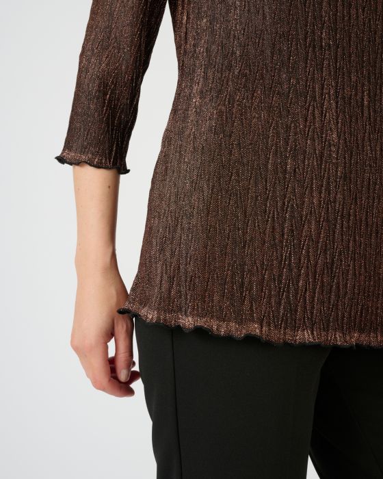 T-shirt en maille brillante