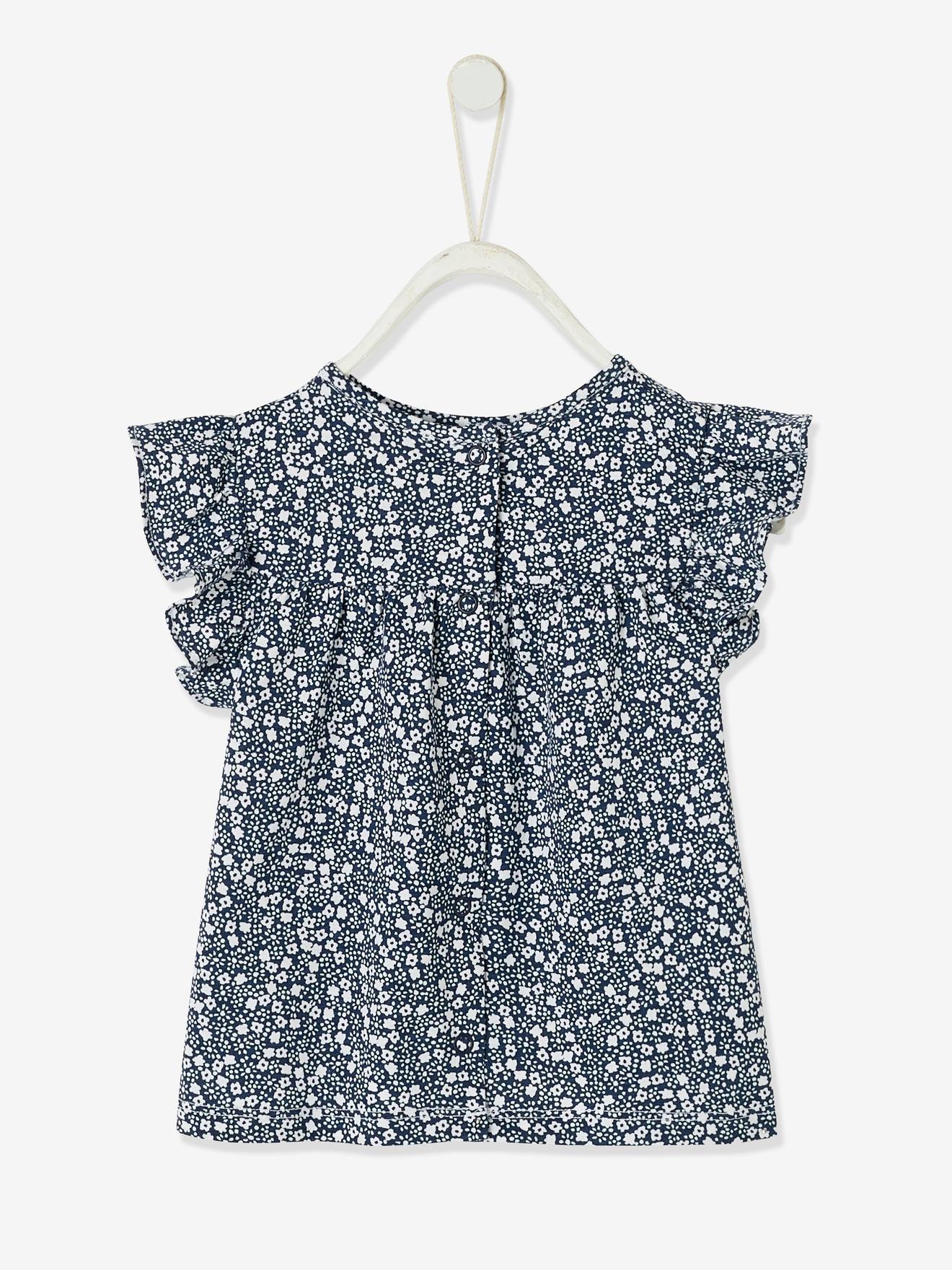 T-shirt imprimé fleurs bébé marine imprimé