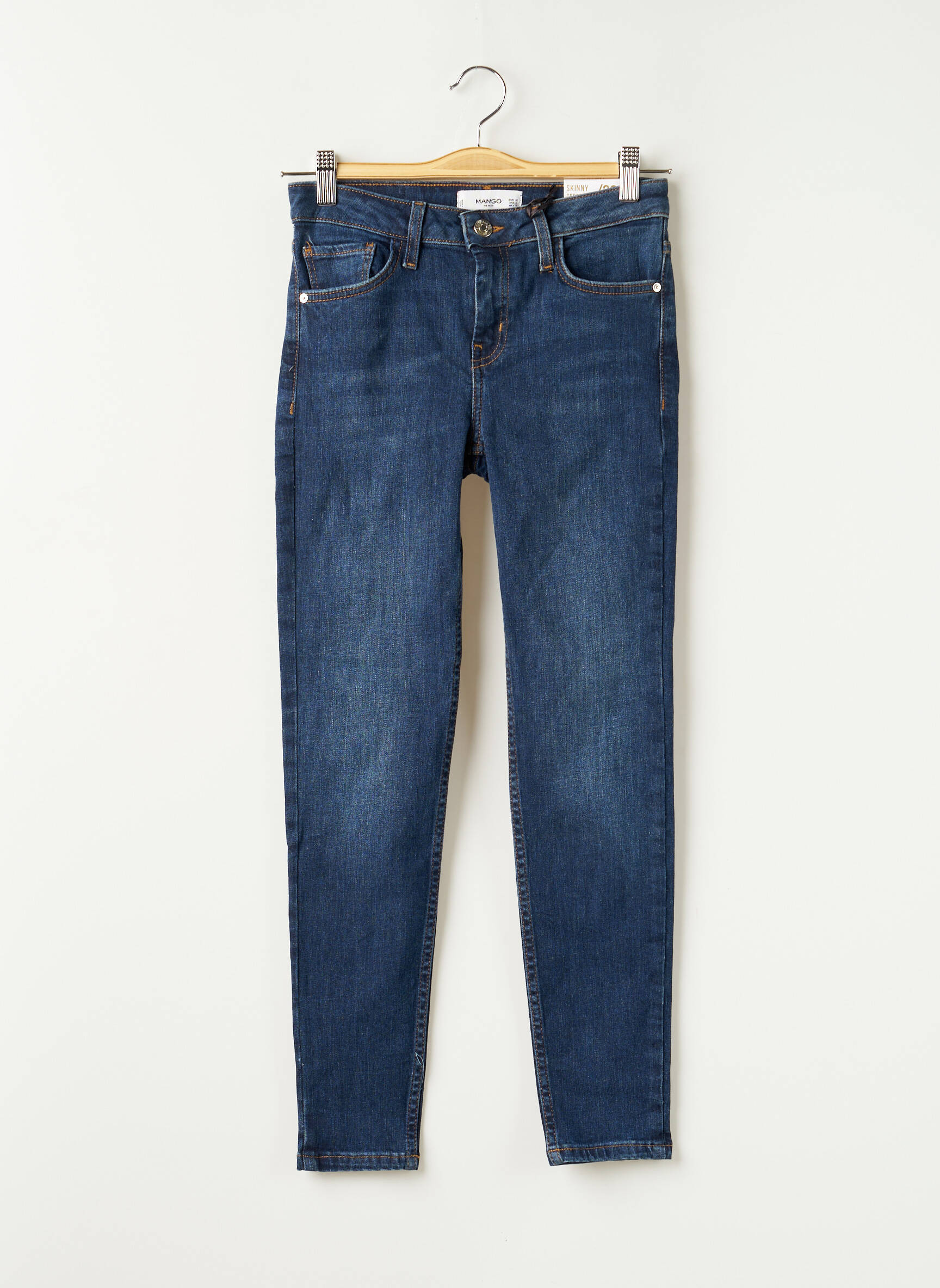 Mango Jeans Skinny Femme couleur bleu