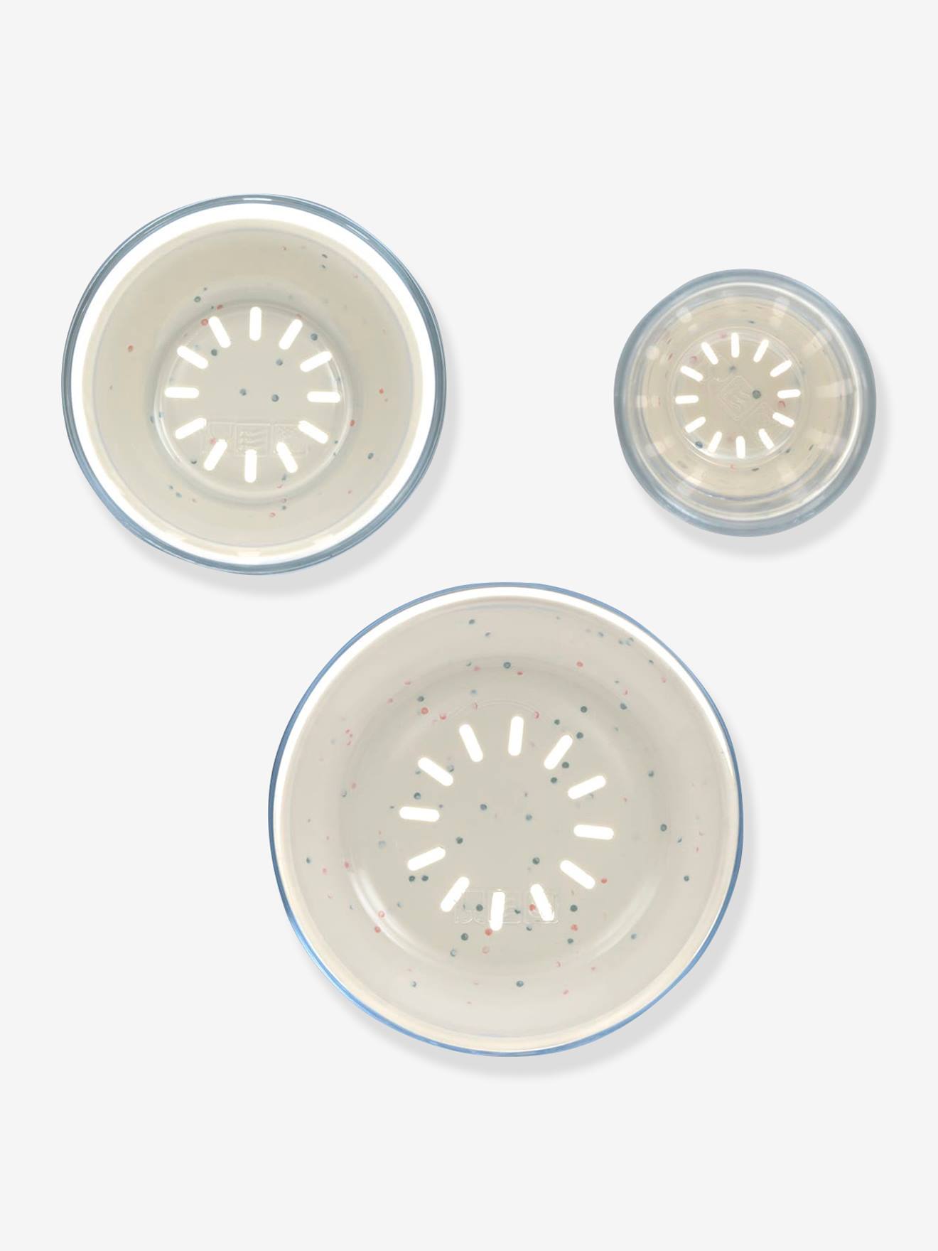 Coffret repas LÄSSIG Glass en verre et silicone apricot