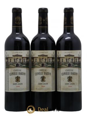 Château Léoville Barton 2ème Grand Cru Classé  2008 - Lot de 3 Bouteilles