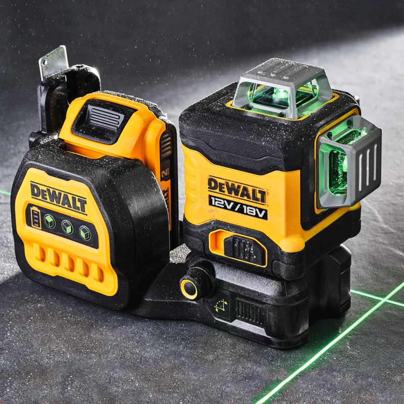 DeWalt DCE089NG18-XJ Samonivelirajući laserski nivelator s križnim linijama 3x360° zeleni snop 12/18 V bez baterija i punjača