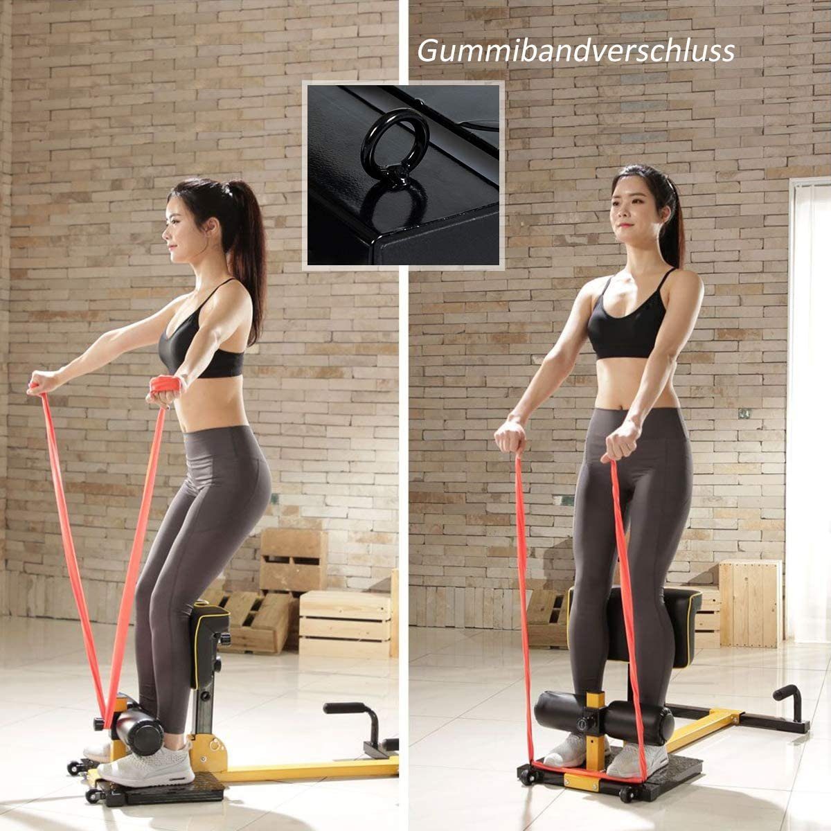 COSTWAY Multitrainer 8 in 1 Squat Kniebeugentrainer, höhenverstellbar