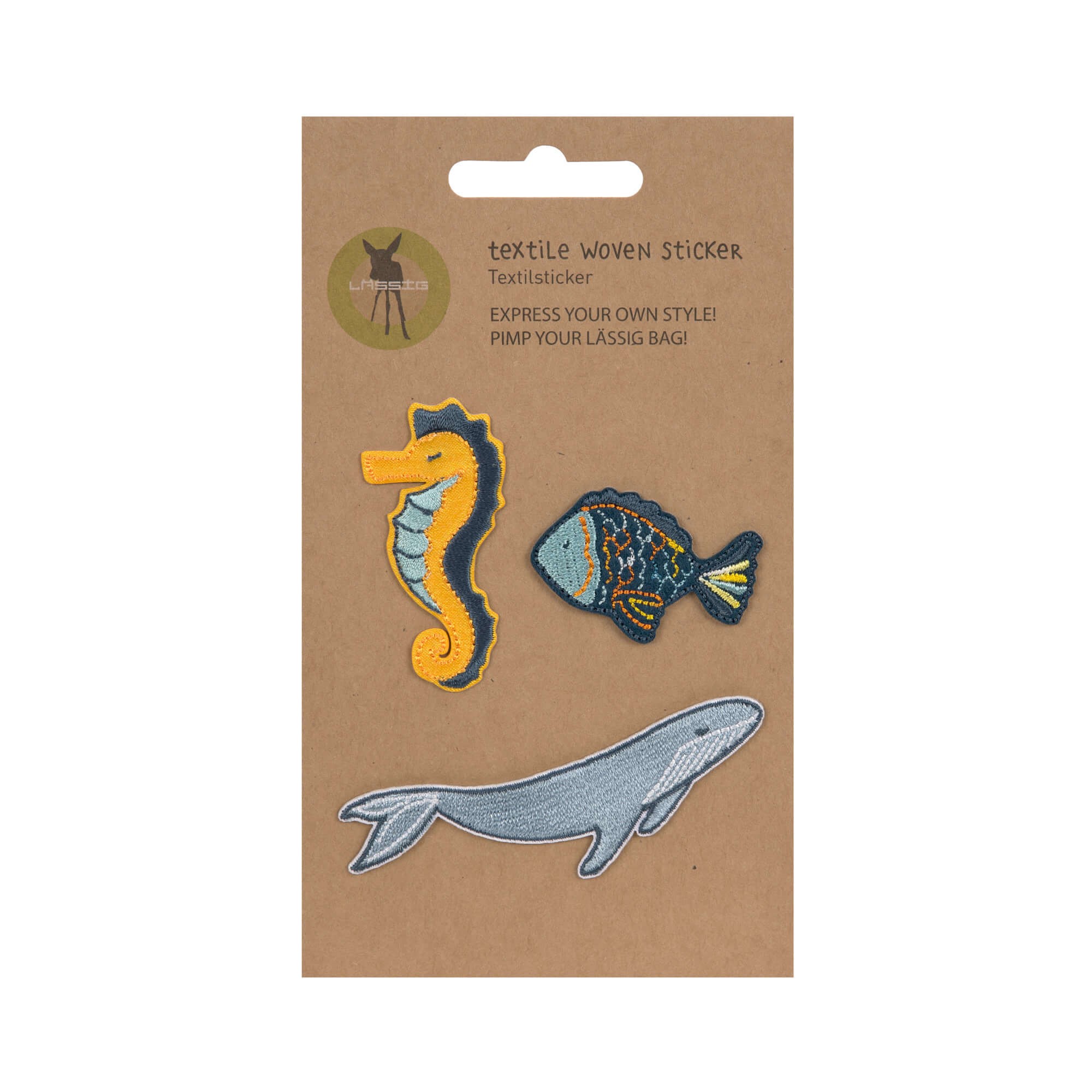 Textil-Sticker (3 Stk) - Schul Set Unique, See