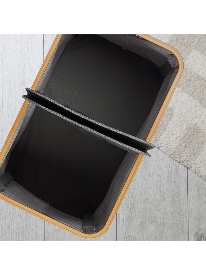 relaxdays Wäschekorb in Grau - (B)54 x (H)50 x (T)33,5 cm günstig kaufen onesize