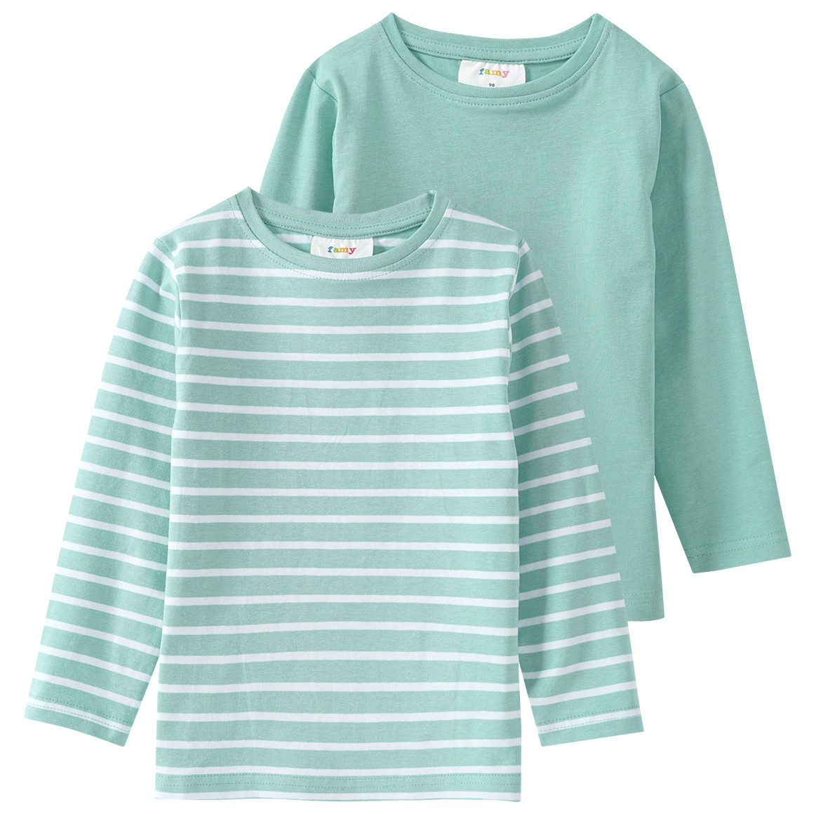 2 Mädchen Langarmshirts im Set