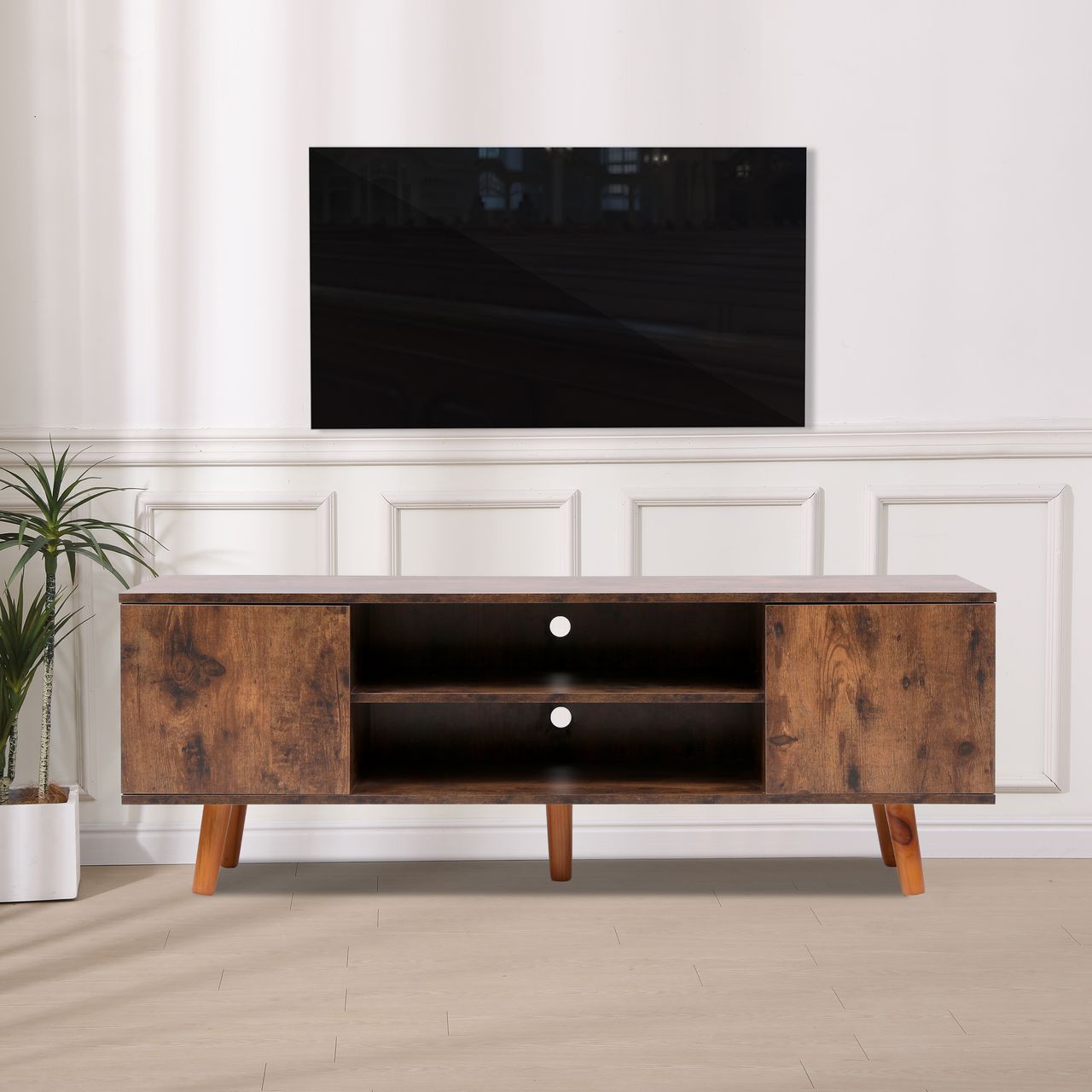Happy Home Happy Home TV Schrank Sideboard Kommode HWB12-HOL Holz