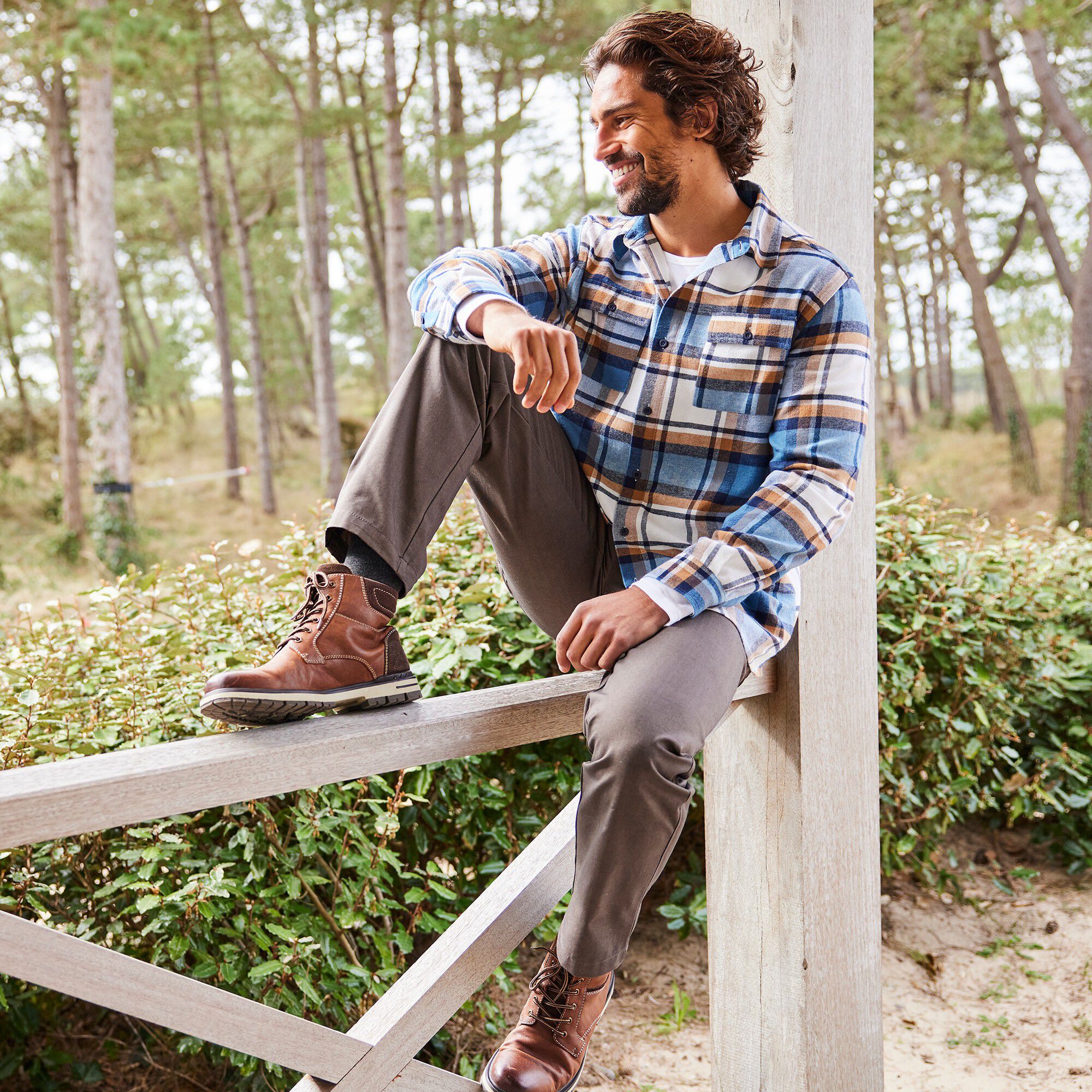 Pantalon charpentier en tissu bachette