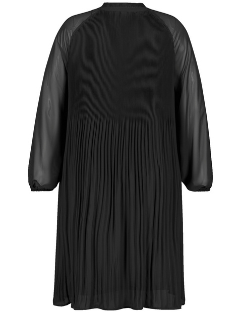 Chiffonkleid mit Plissee-Details