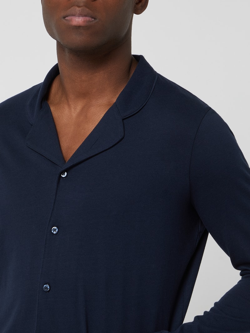 Pyjama mit Knopfleiste in marineblau