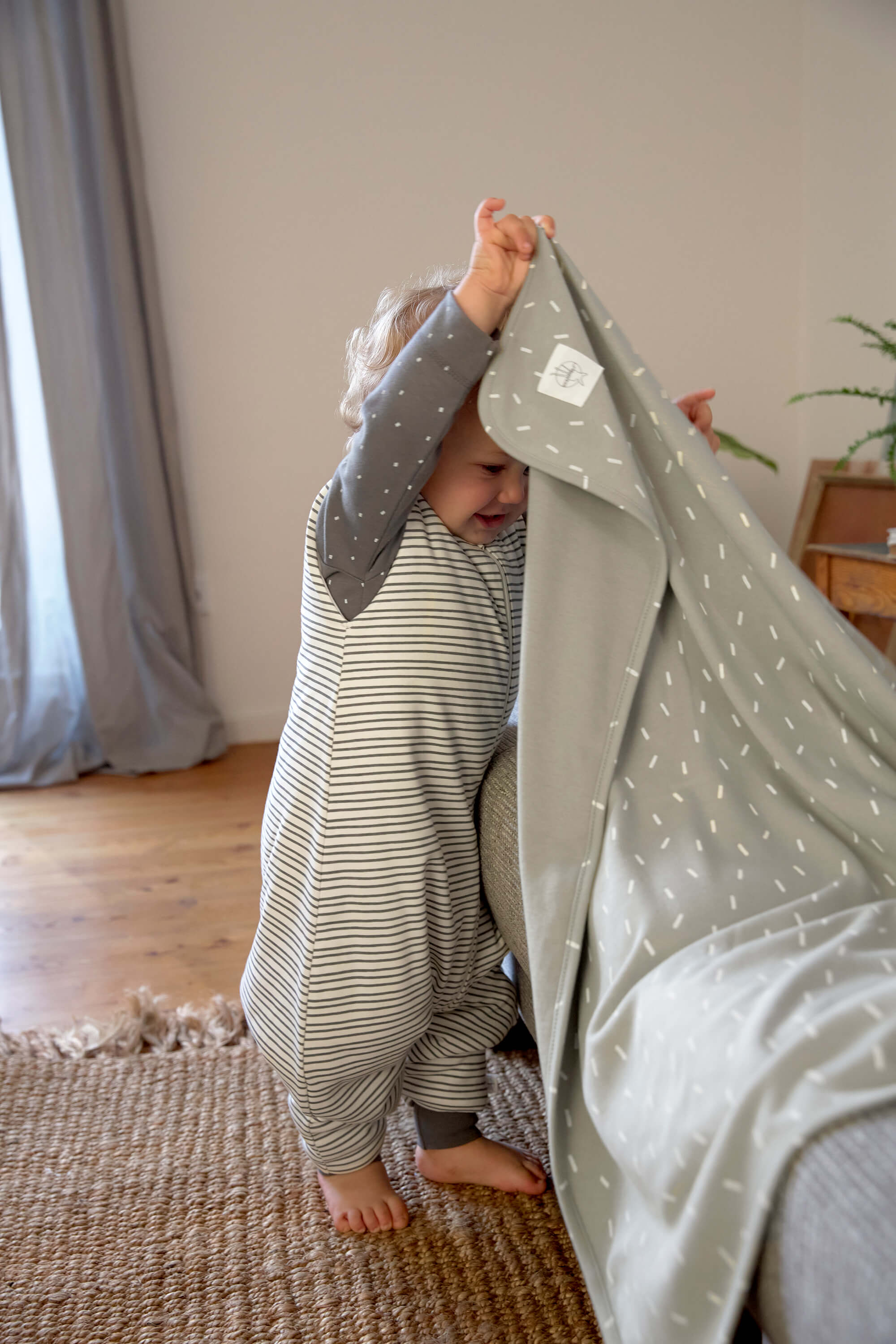 Babydecke - Bio Baumwolle, Speckles Oliv