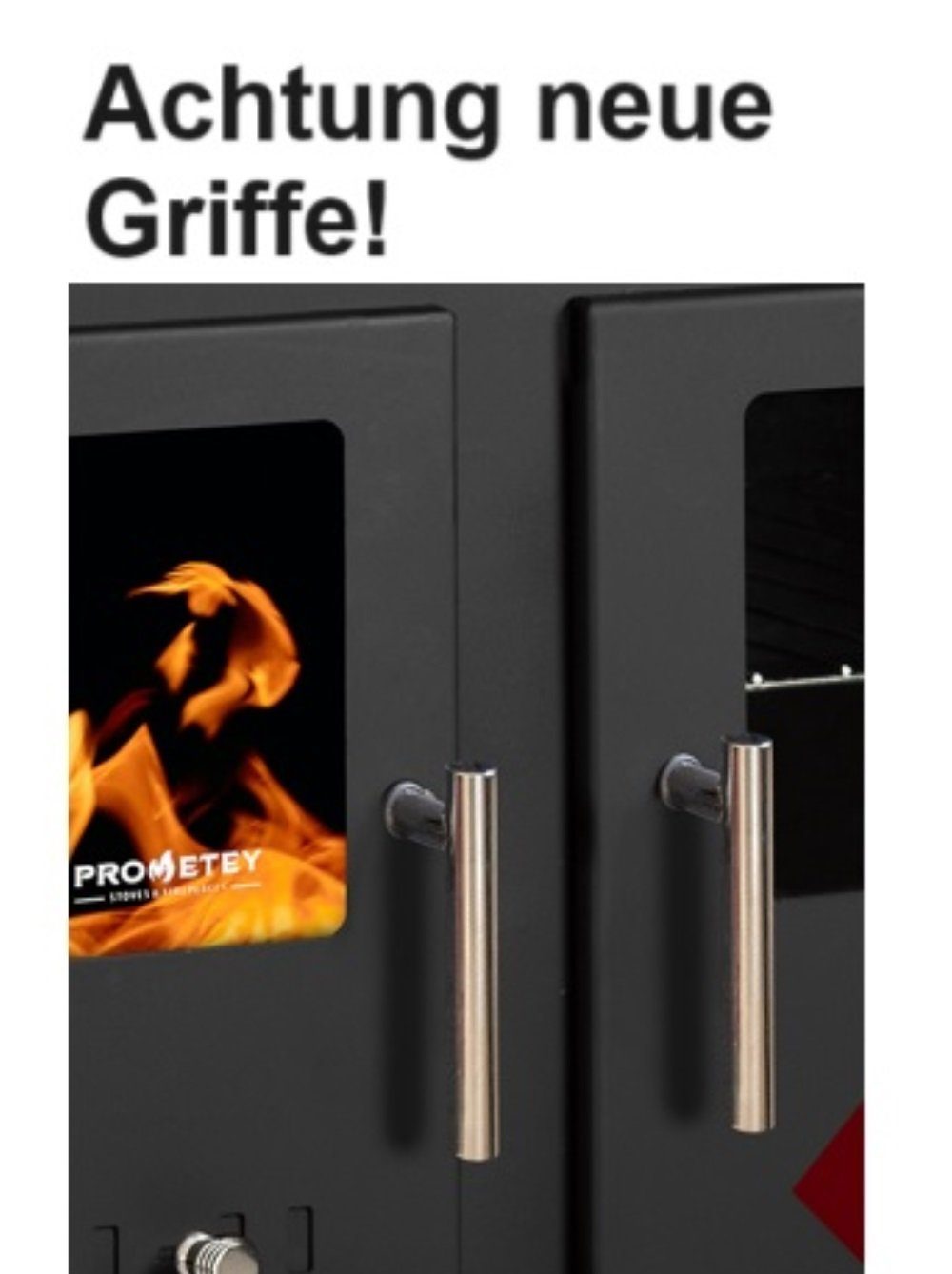 Prometey Festbrennstoffherd Küchenofen Practik LUX schwarz, linke Version, 9,50 kW