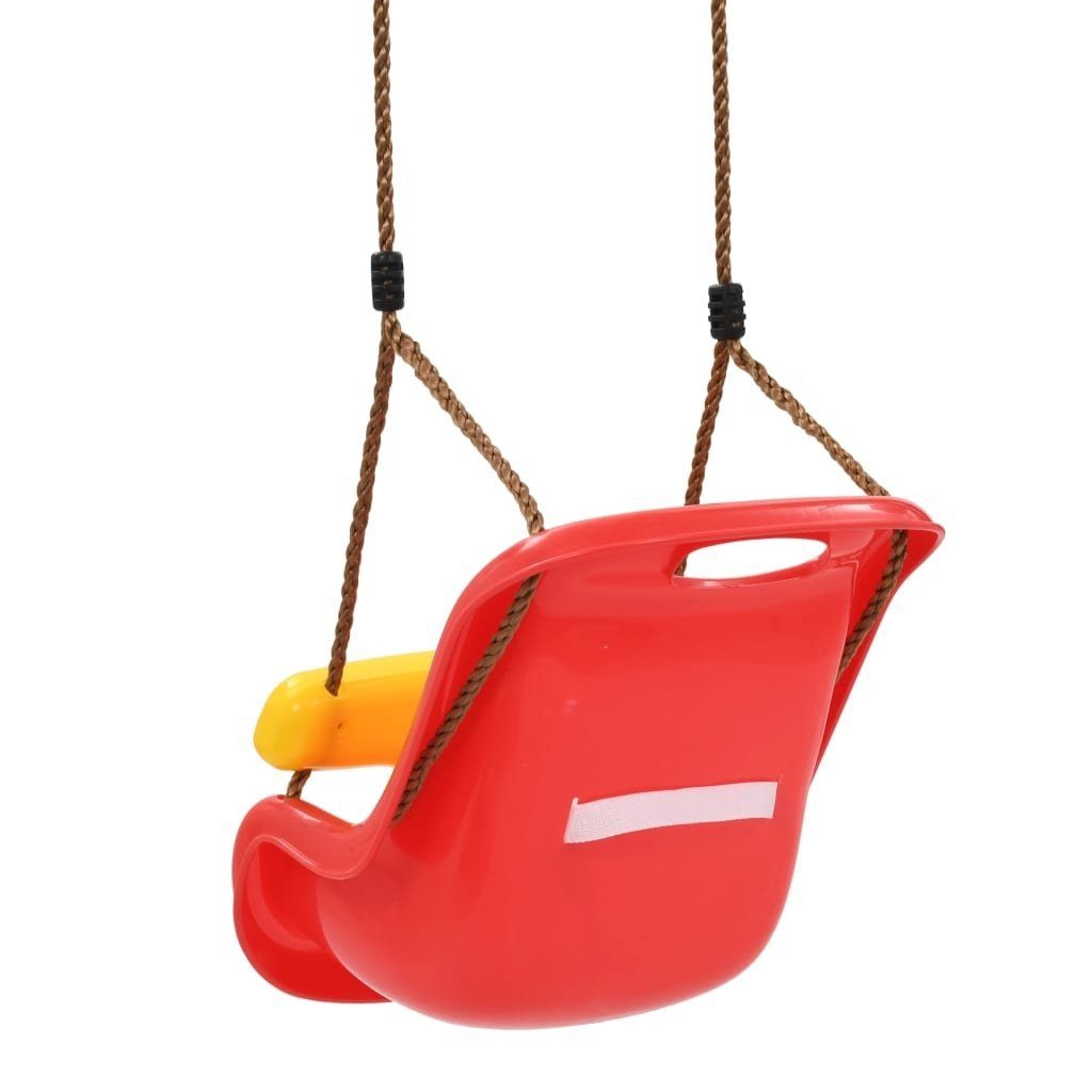 möbelando Babyschaukel 297211, in Rot und Gelb. Abmessungen (LxBxH) 43x36x42 cm