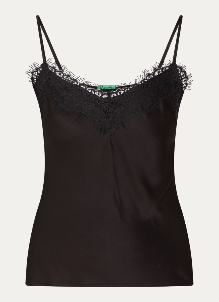 Benetton Top in lyocell blend with lace details