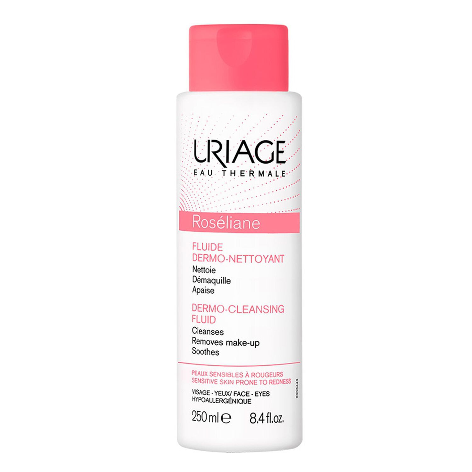 Uriage Roséliane - Fluide Dermo-Nettoyant Nettoie, Démaquille & Apaise