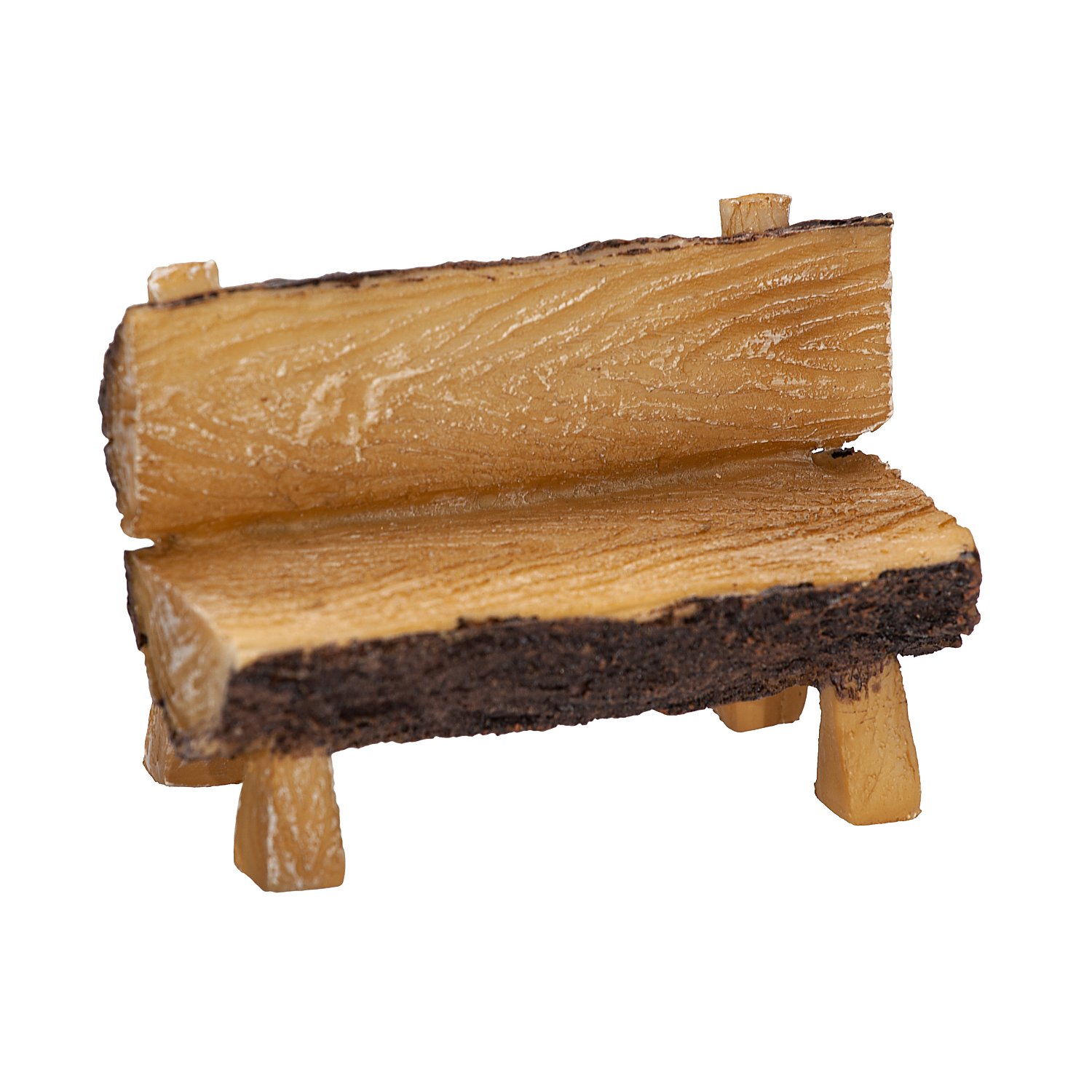 Sitzbank in Holzoptik, 8,5 x 4 x 6 cm