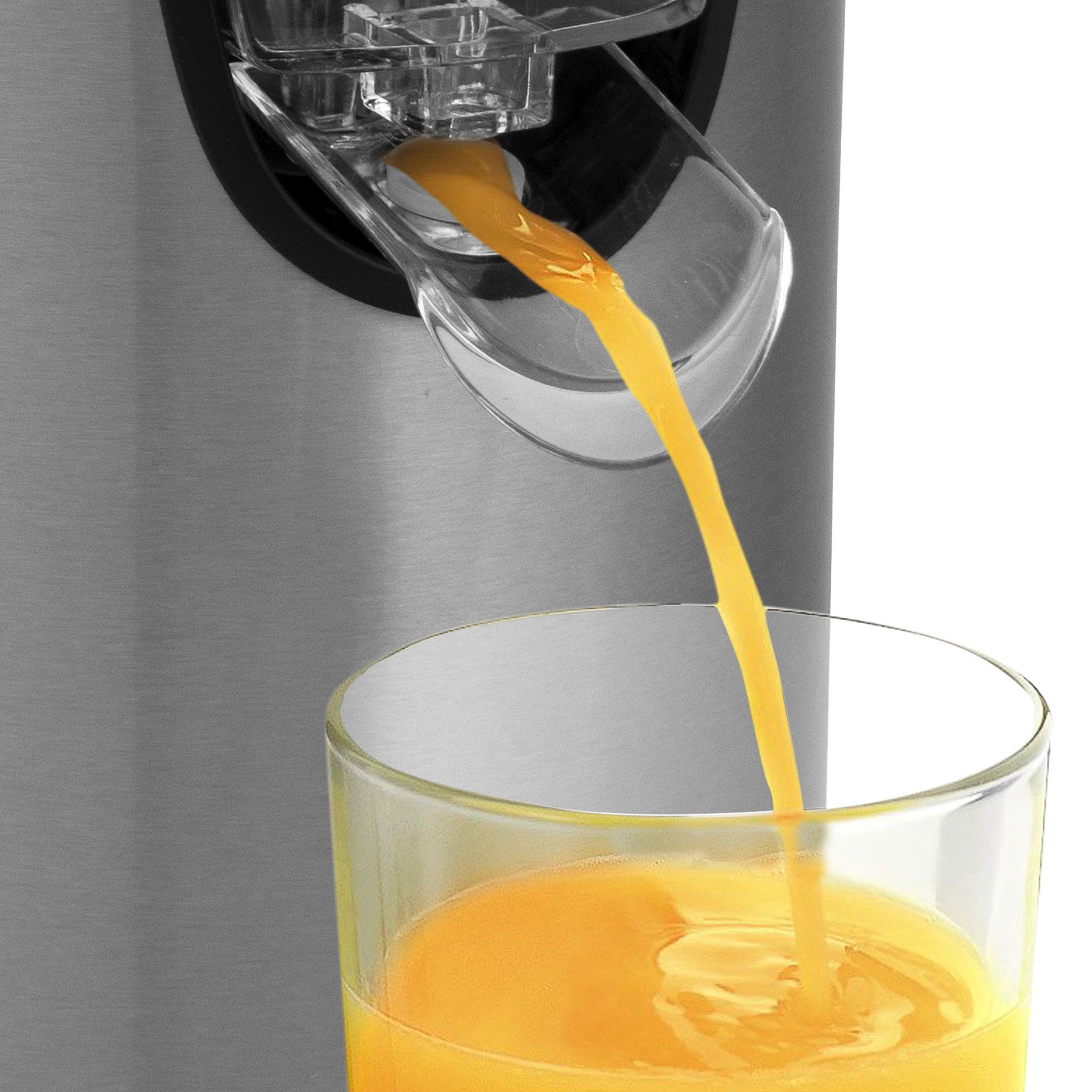 Suntec Wellness Zitruspresse ZIP-8434 design, 100,00 W, Elektrischer Entsafter mit 2 Presskugeln, Saftpresse aus Edelstahl