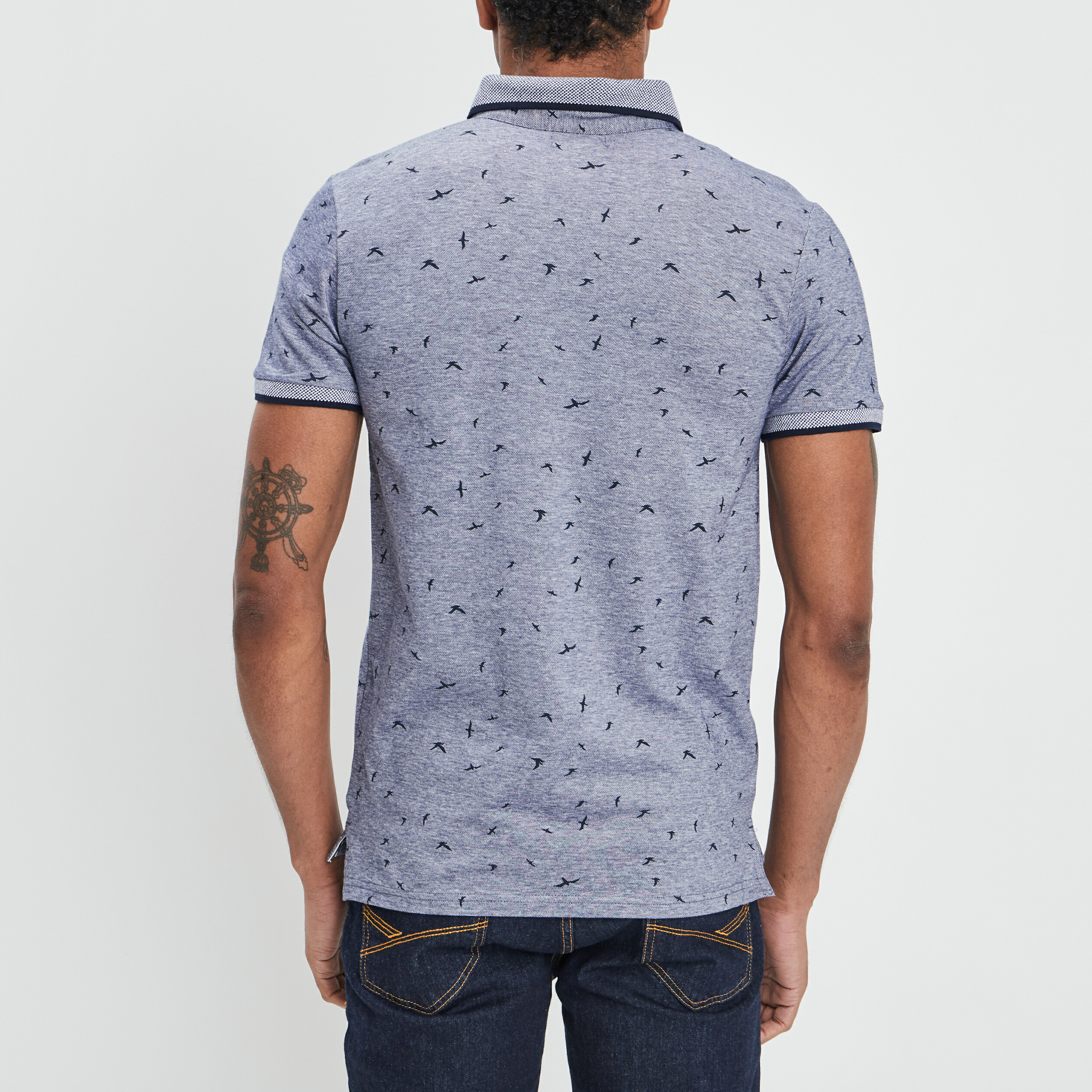 Polo manches courtes Creeks bleu marine homme | La Halle