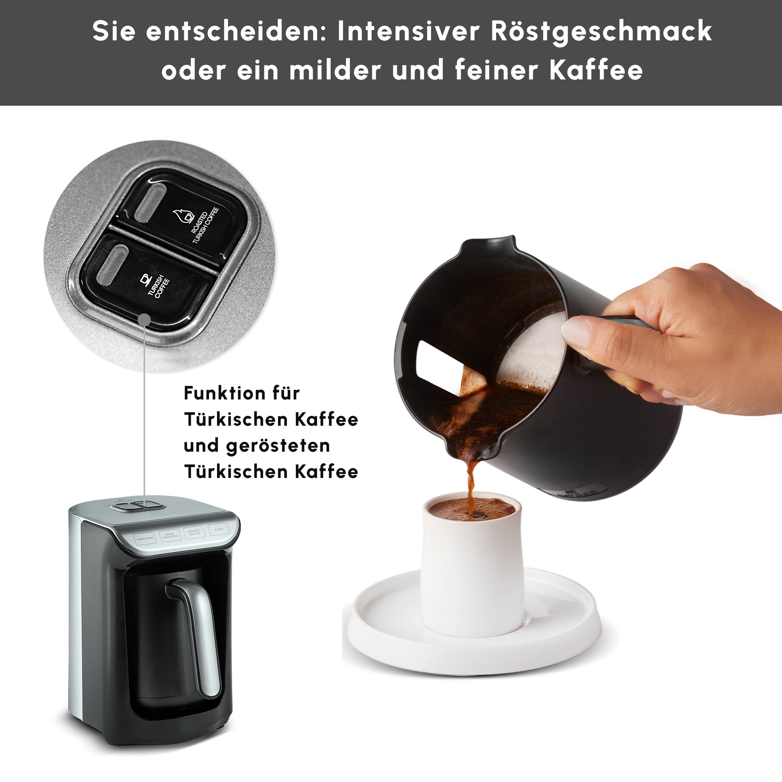 Karaca Espressomaschine Hatır Roast Türkische Kaffeemaschine Anthrazit