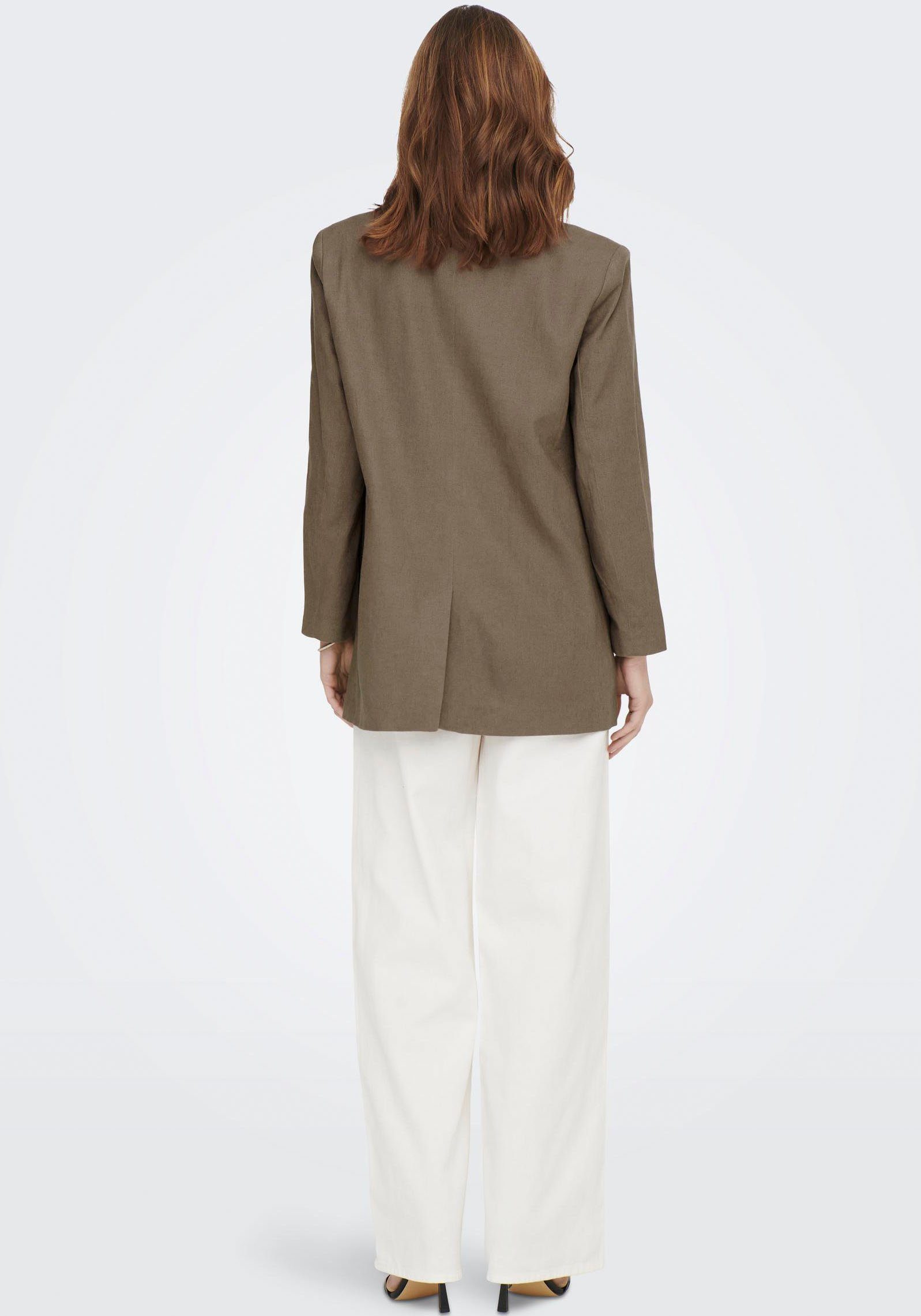 ONLY Longblazer ONLCARO-LANA L/S OVS LIN BLAZER TLR NOOS mit Leinen