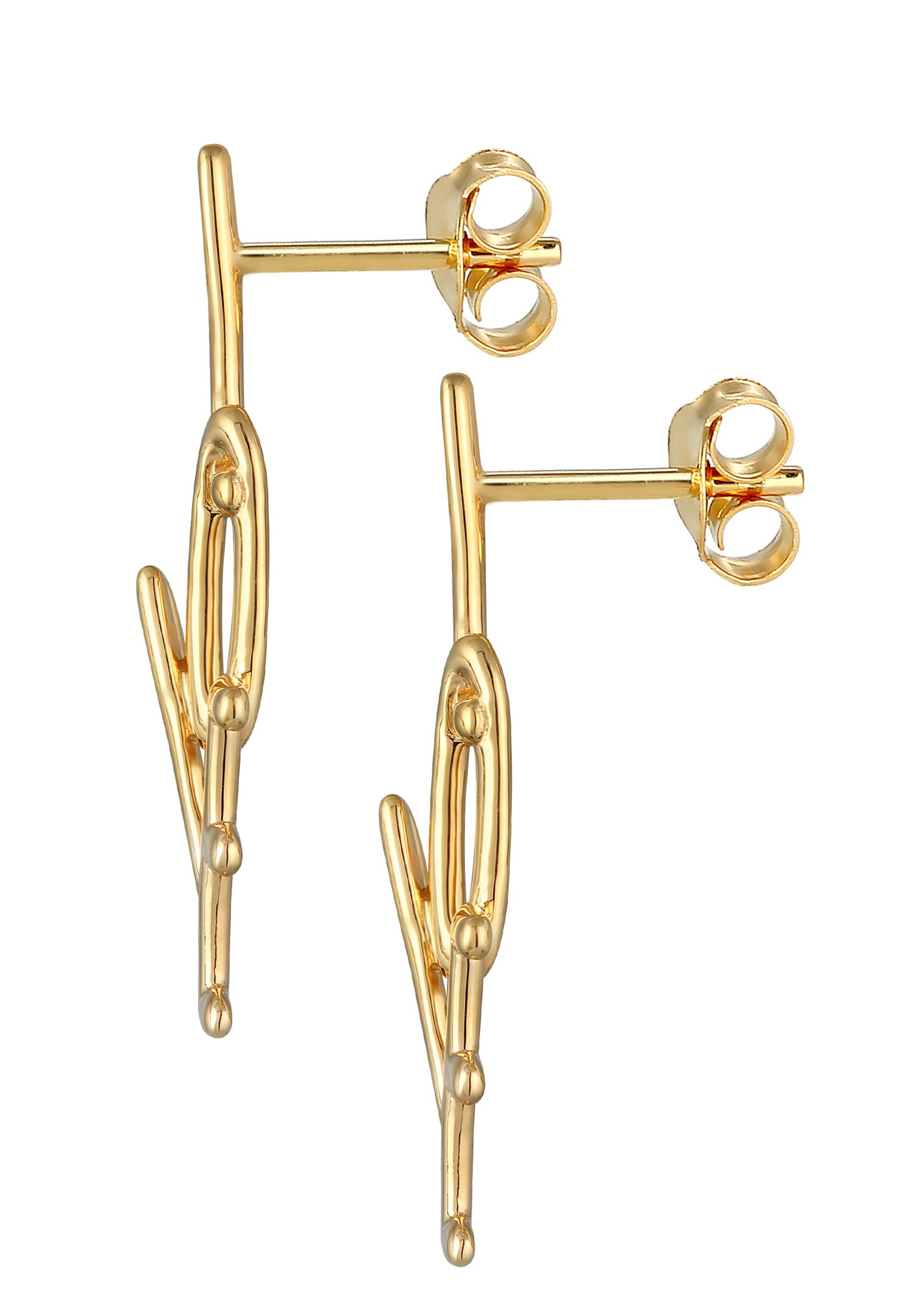 Orecchini a lobo Love da donna Elli in argento sterling 925 placcato oro