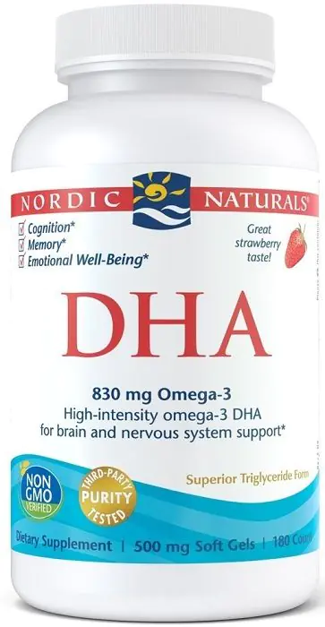 Nordic Naturals DHA 830 mg, Κάψουλες, Γεύση Φράουλας