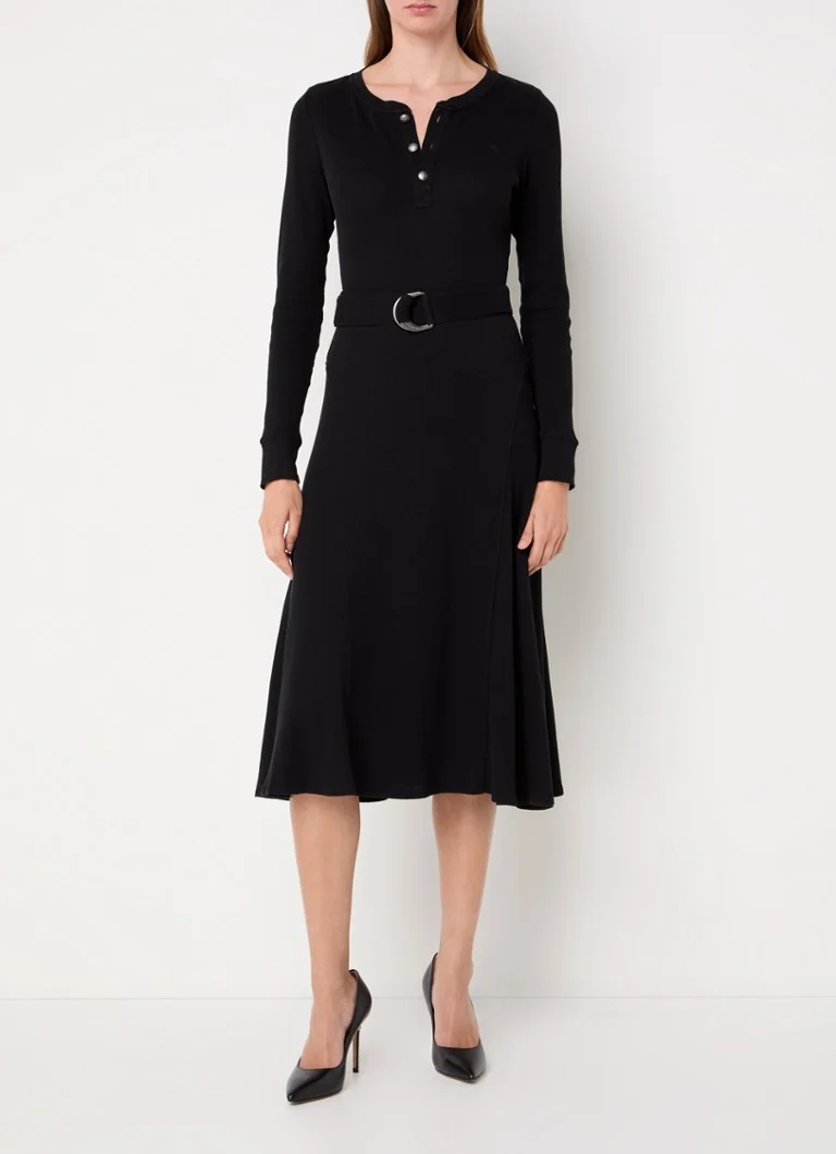 Strukturirana midi tunika-haljina s pojasom od Ralph Lauren