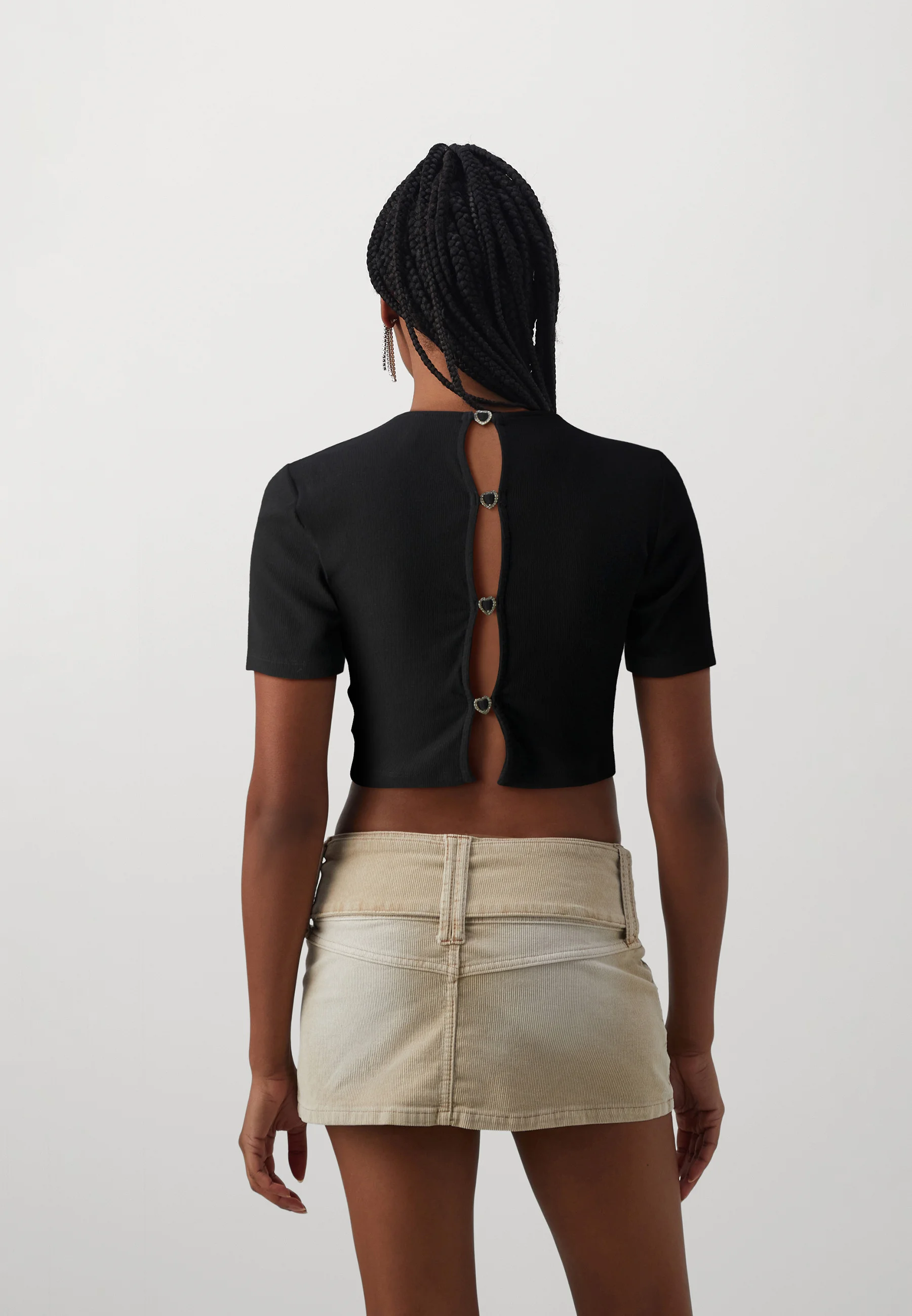 ONLY ONLRENE OPEN BACK HEART - Camiseta con estampado