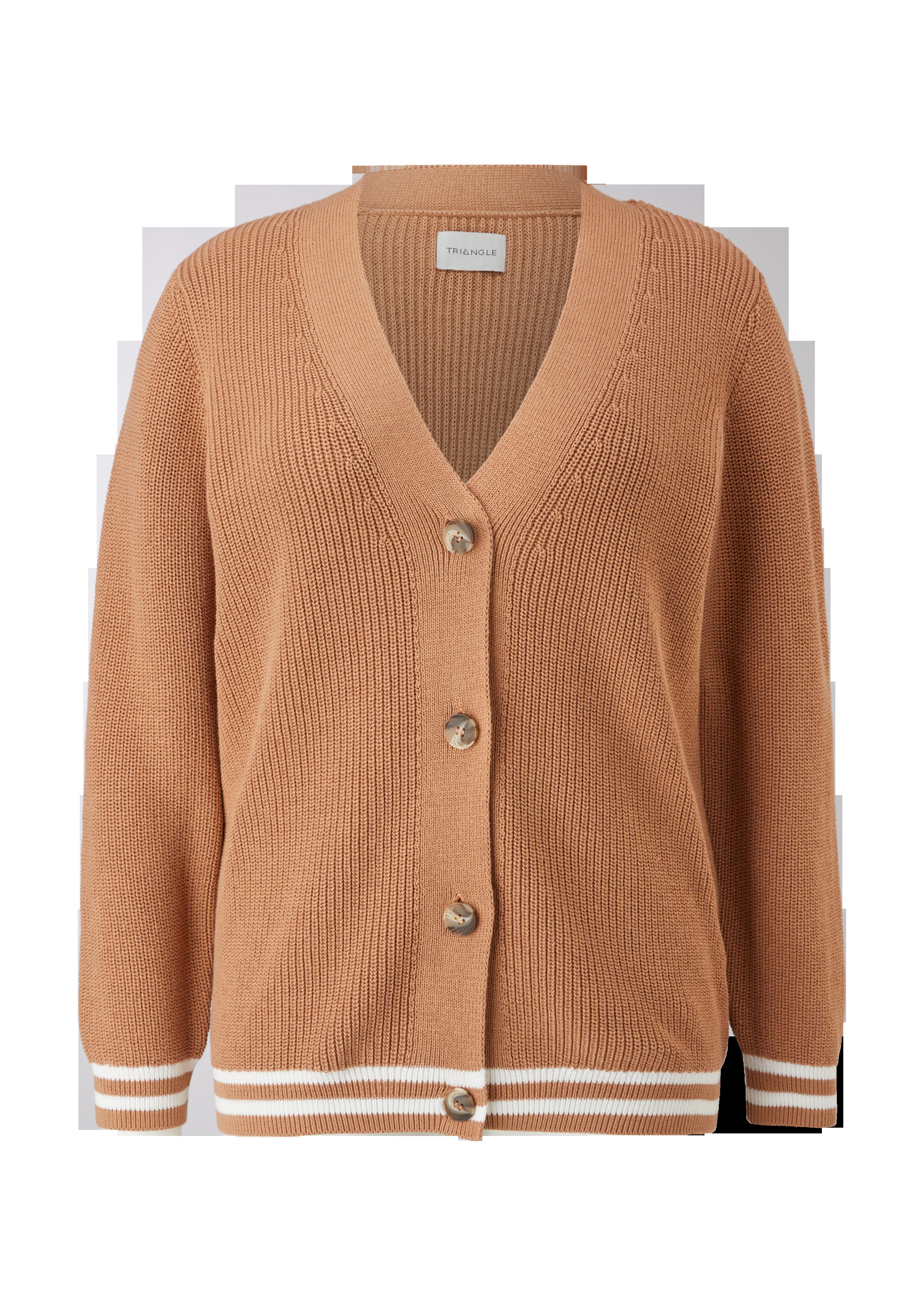 Strickjacke mit Kontraststreifen  2121968-8748