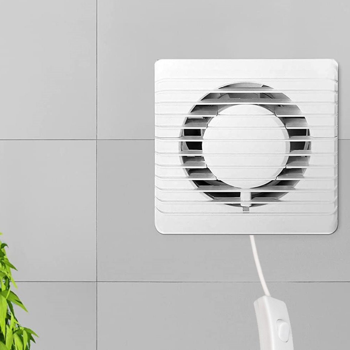 ADAKAT Wandventilator I Badlüfter 100mm I mit Netzkabel und Schalter