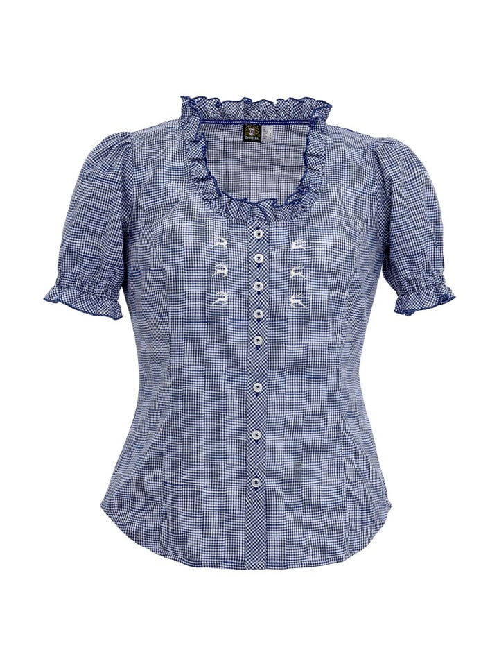 OS-Trachten Bluse 451000-3515 in jeansblau günstig kaufen