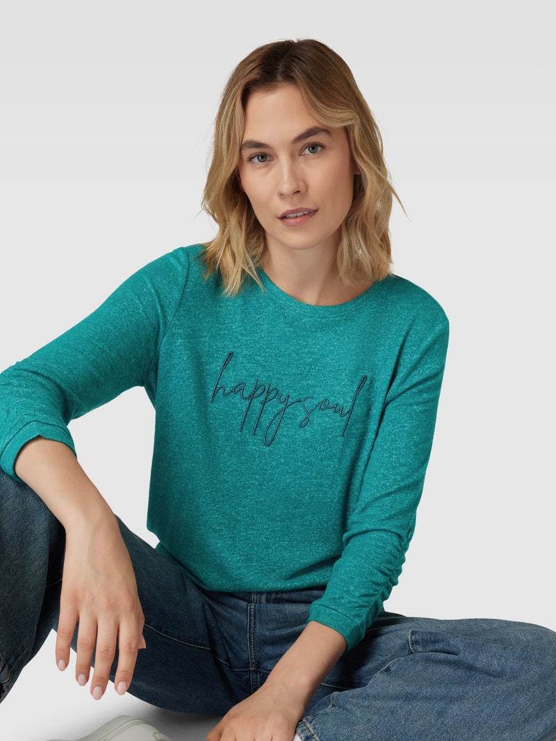 Longsleeve aus Viskose-Mix mit 3/4-Arm in bottle