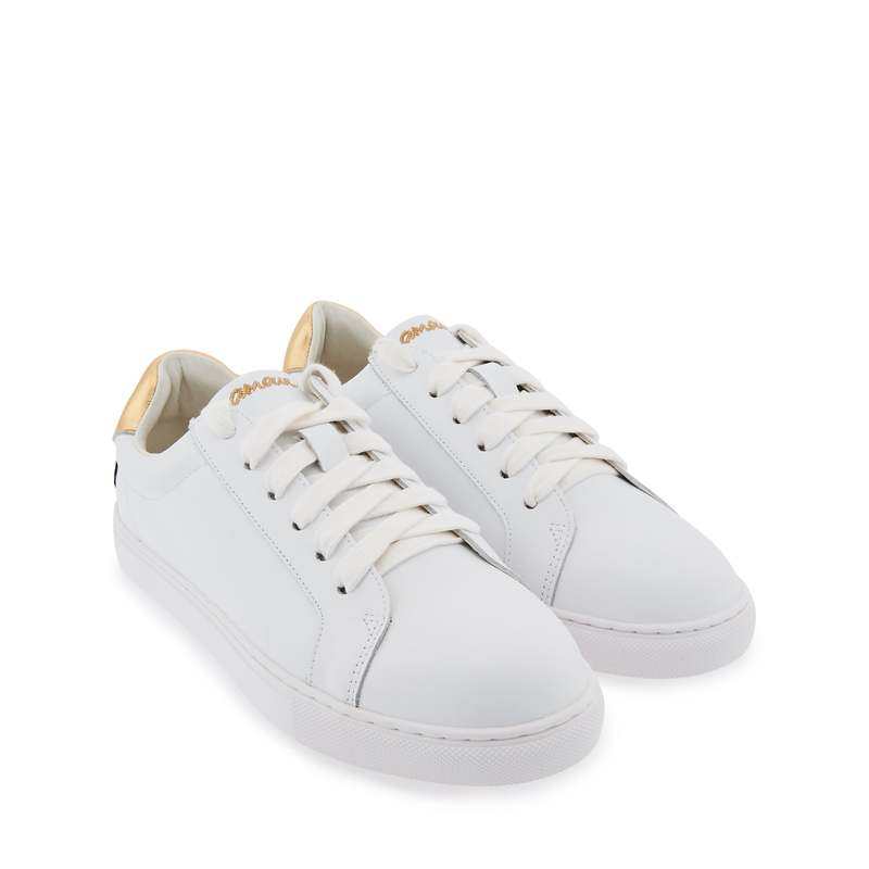 Baskets en cuir Simone petit amour or