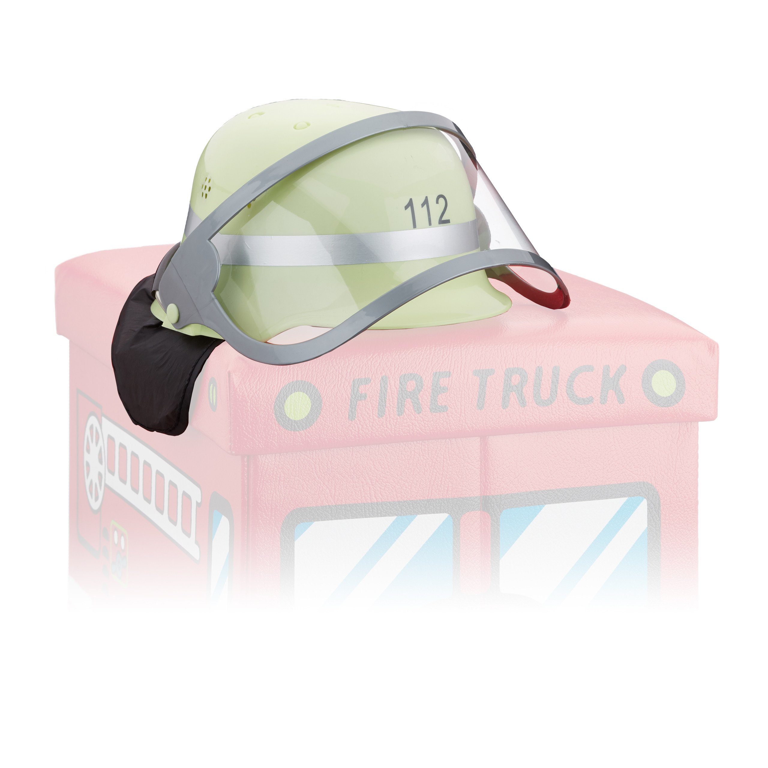 relaxdays Feuerwehrhelm Feuerwehrhelm 