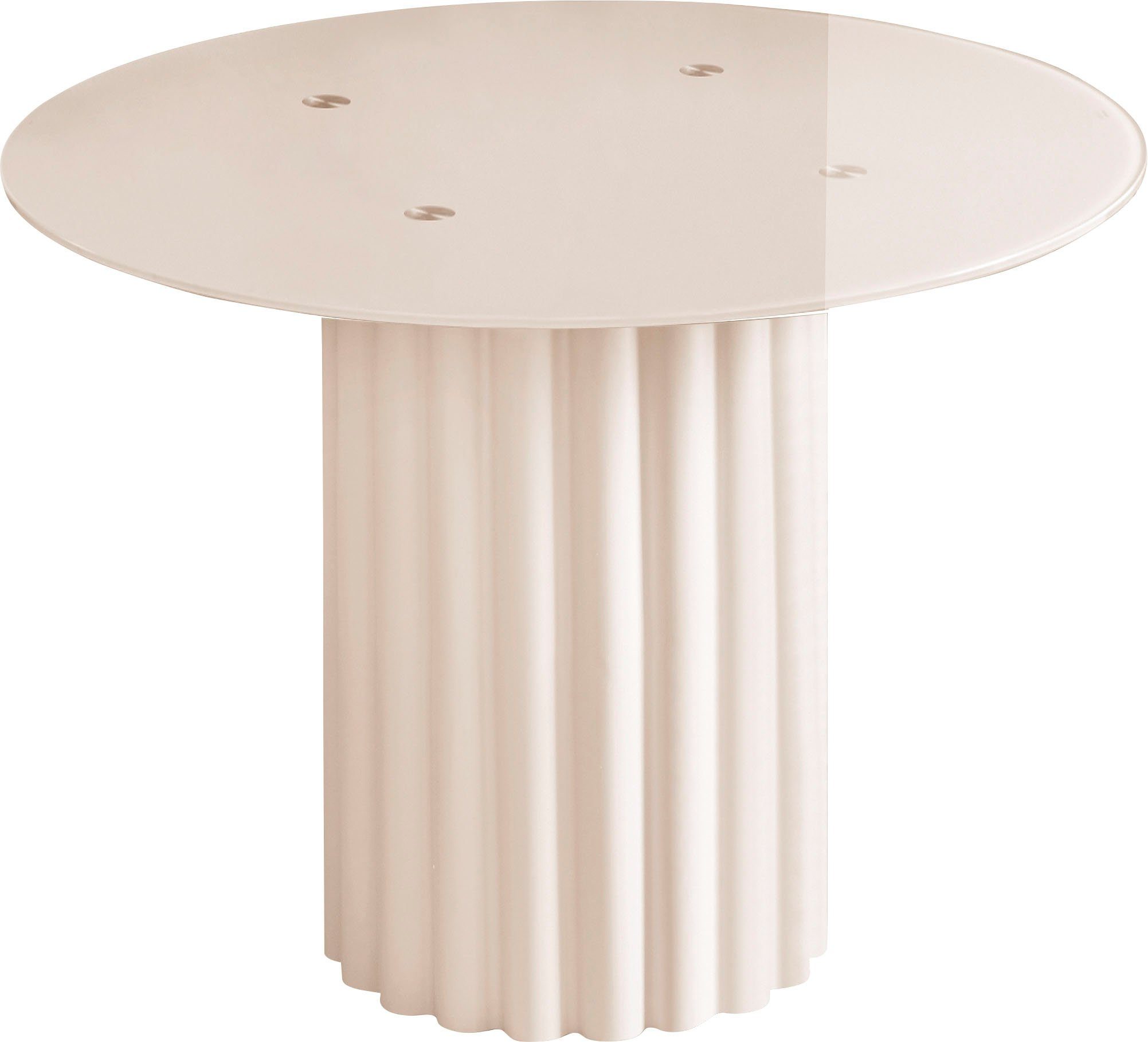 LeGer Home by Lena Gercke Esstisch Shaye, Tischplatte aus Glas, Gestell aus Metall
