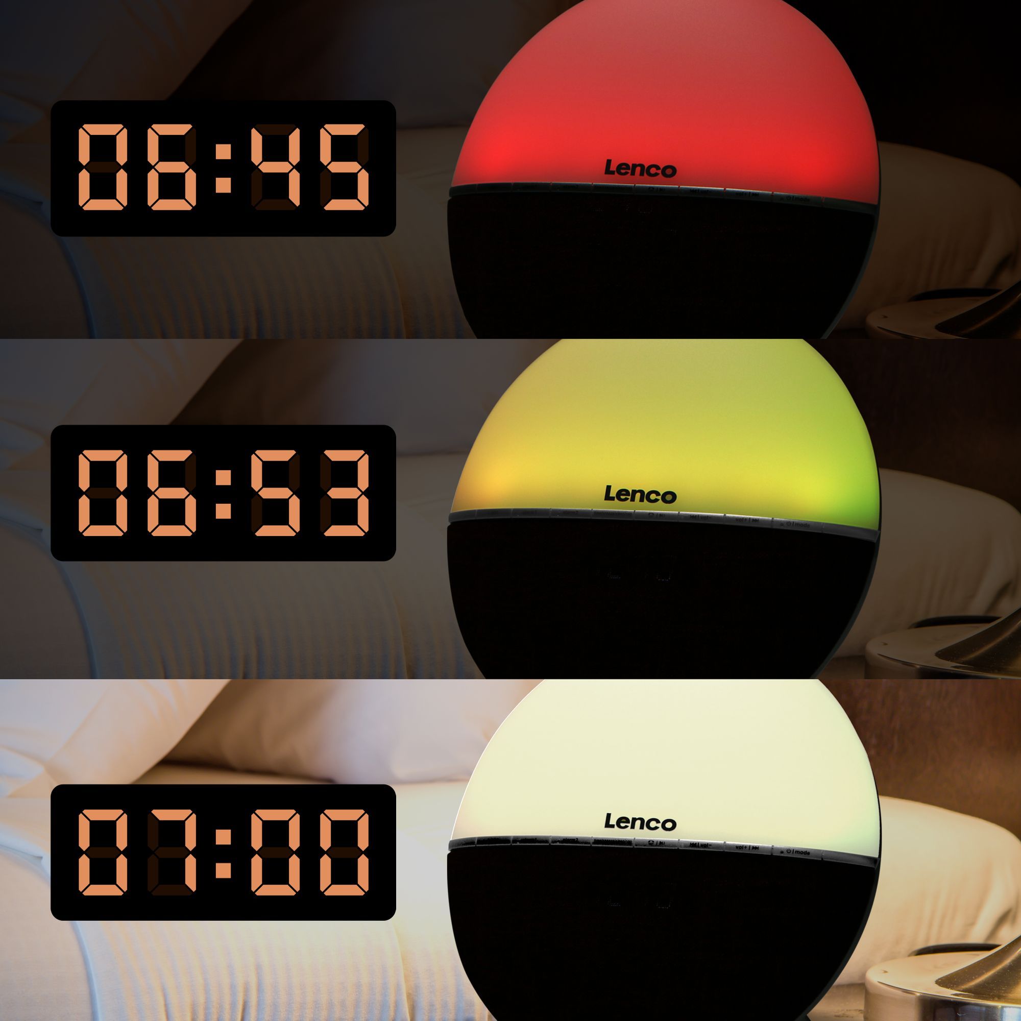 Lenco CRW-4BY FM-Radiowecker und Wake-up Light