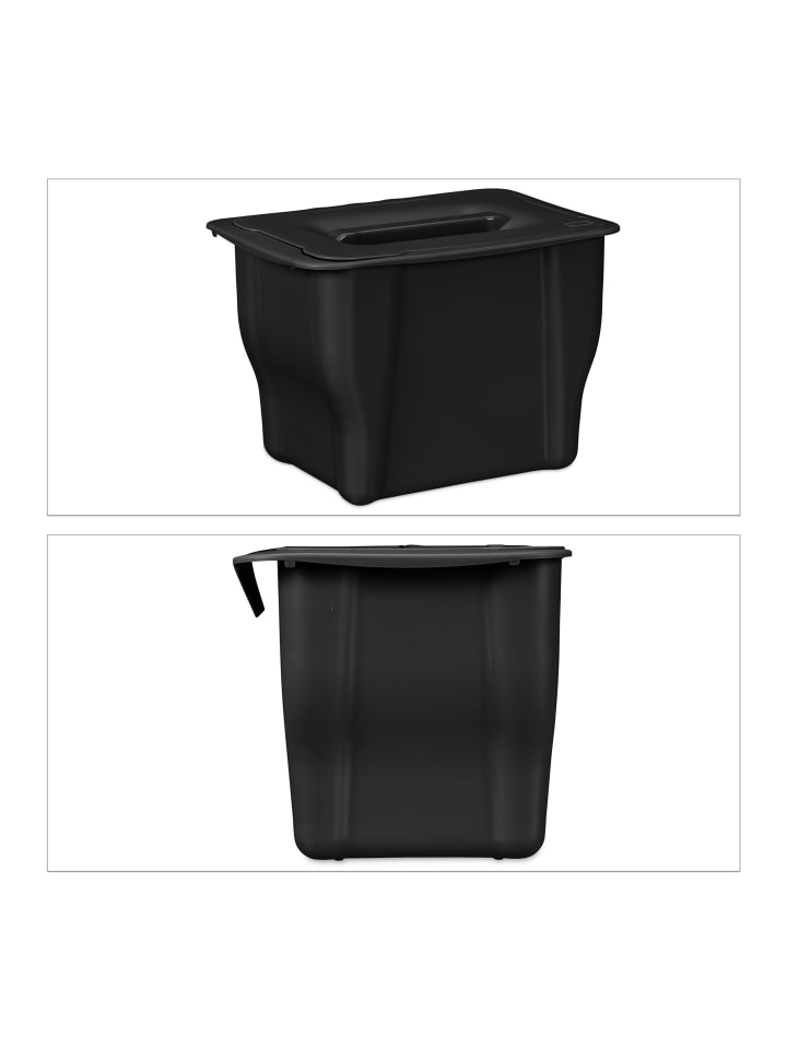 relaxdays Biomülleimer in Schwarz - 5 Liter günstig kaufen onesize