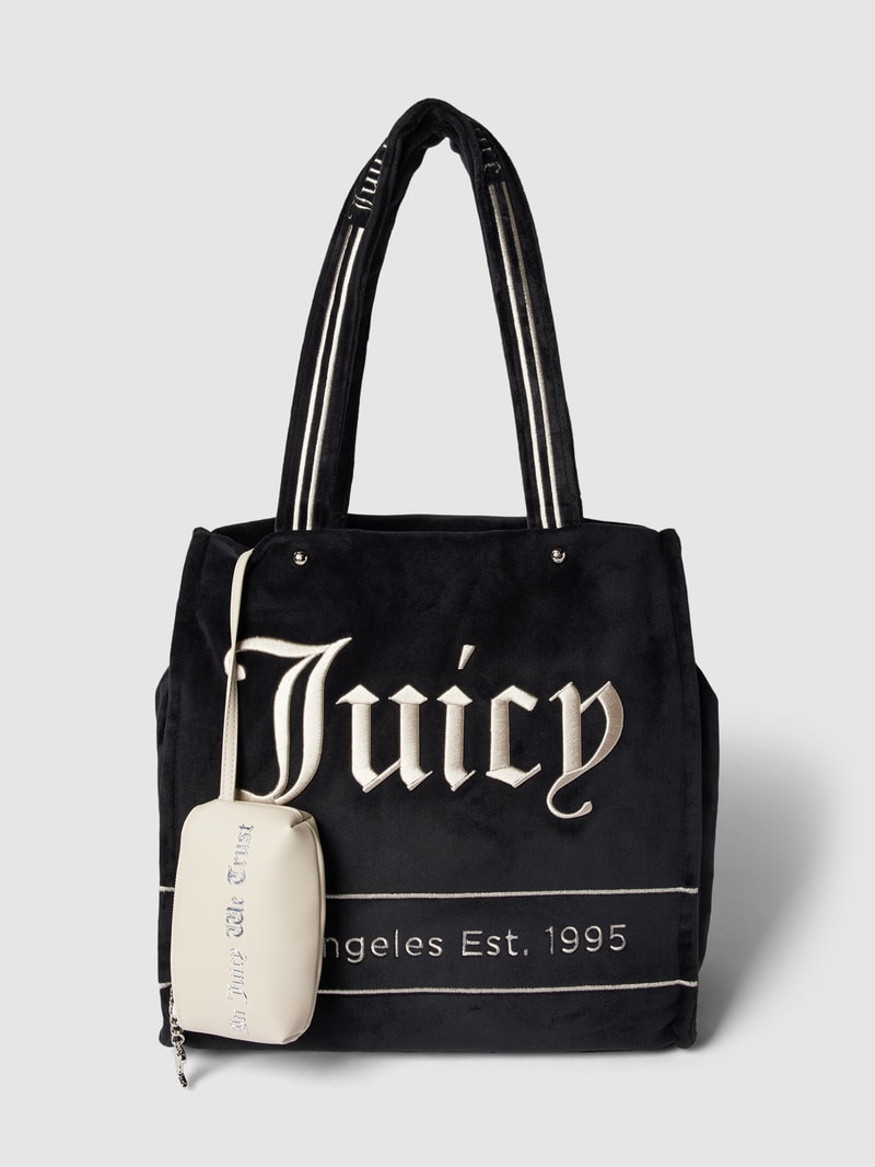 Shopper mit Label-Stitching Modell 'IRIS' in schwarz