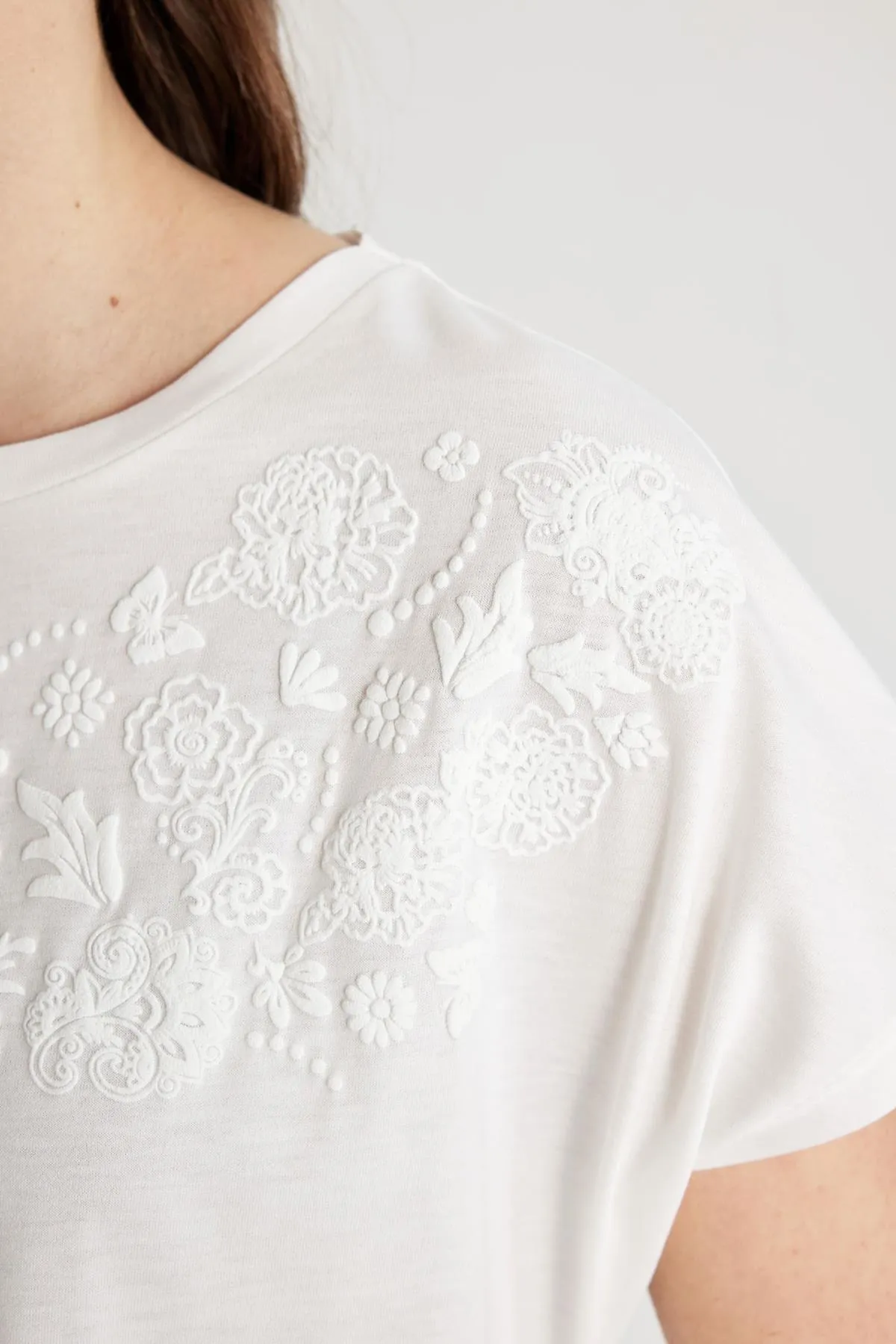 DeFacto  Bedrucktes Kurzarm-T-Shirt mit Rundhalsausschnitt C2386ax24sp