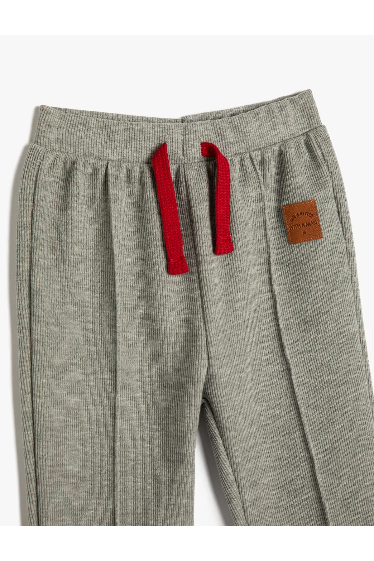 Koton  Basic-Jogger-Jogginghose mit geripptem Detail zum Binden an der Taille