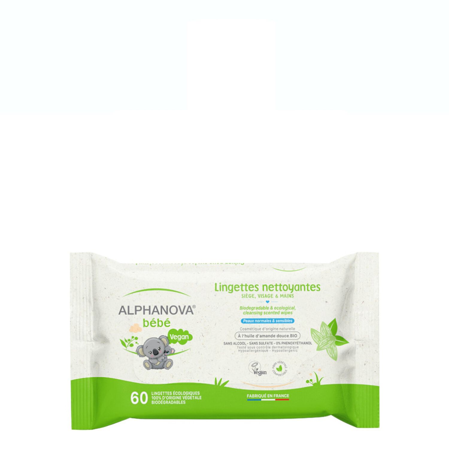 Alphanova Bébé Lingettes Épaisses Extra Douces x 72